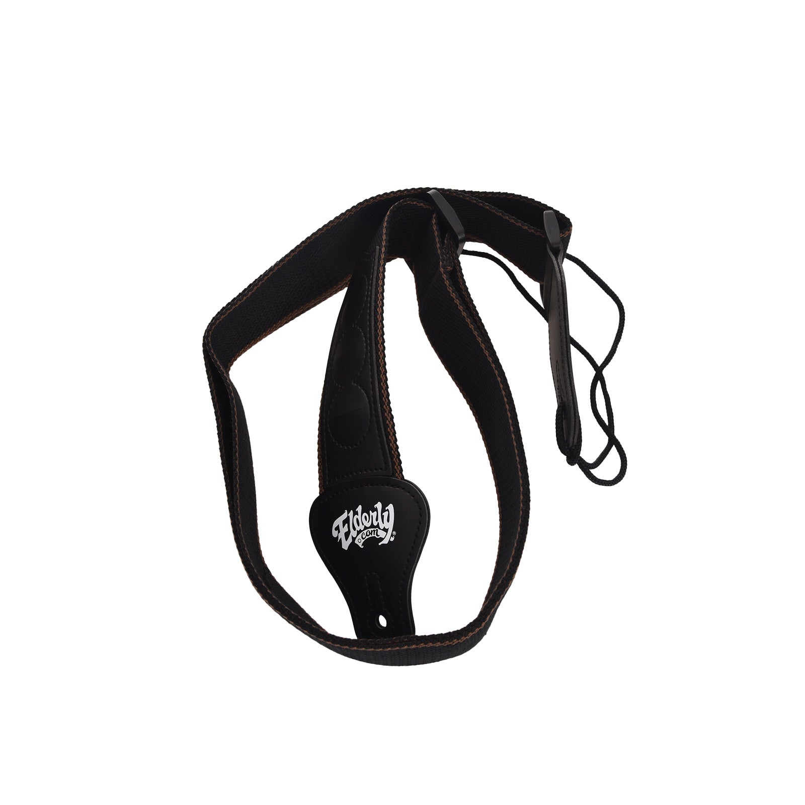 Elderly Logo Cloth Instrument Strap, Black, Coiled