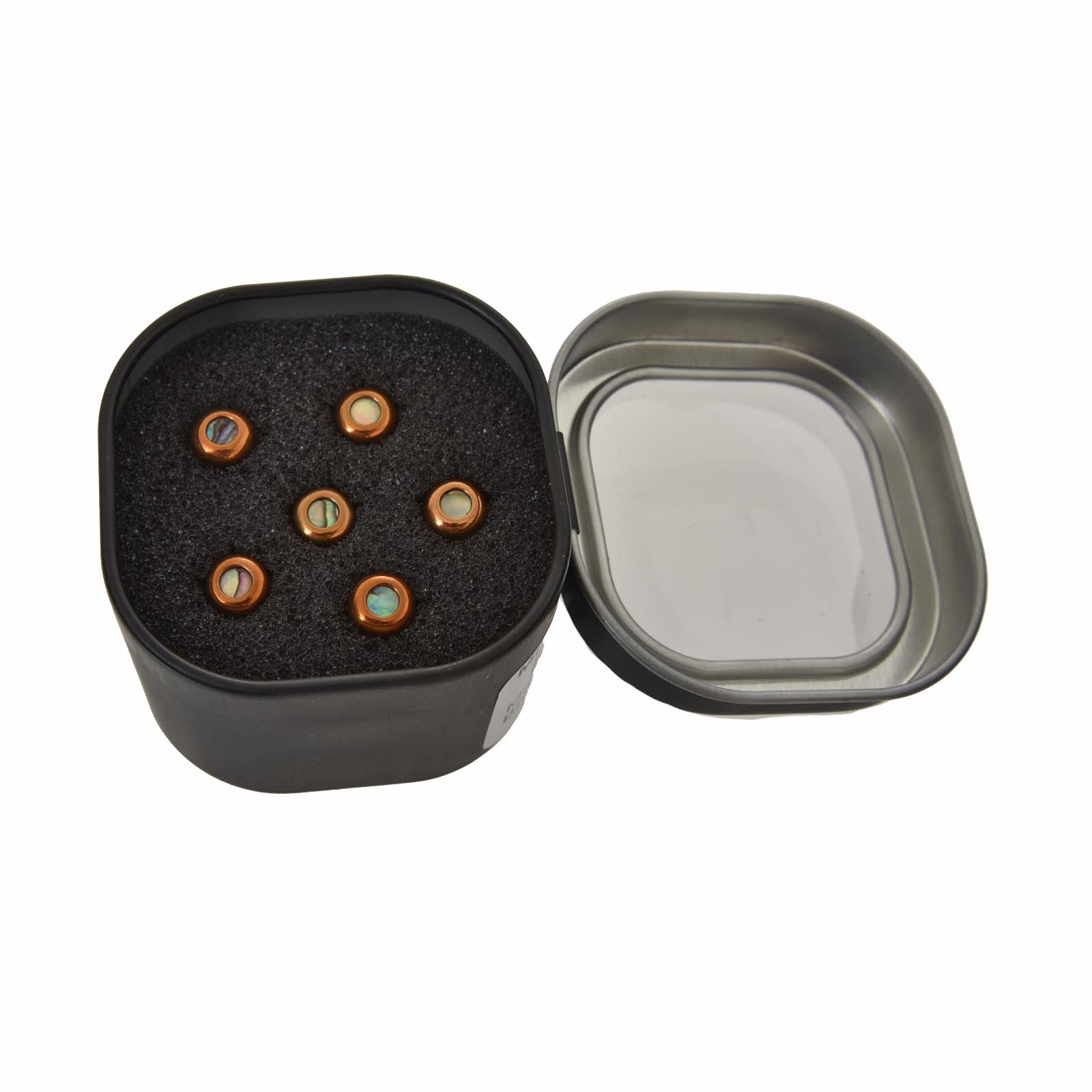 Image 3 of Martin LUXE Liquidmetal Paua Dot Bridge Pin Set - Gold