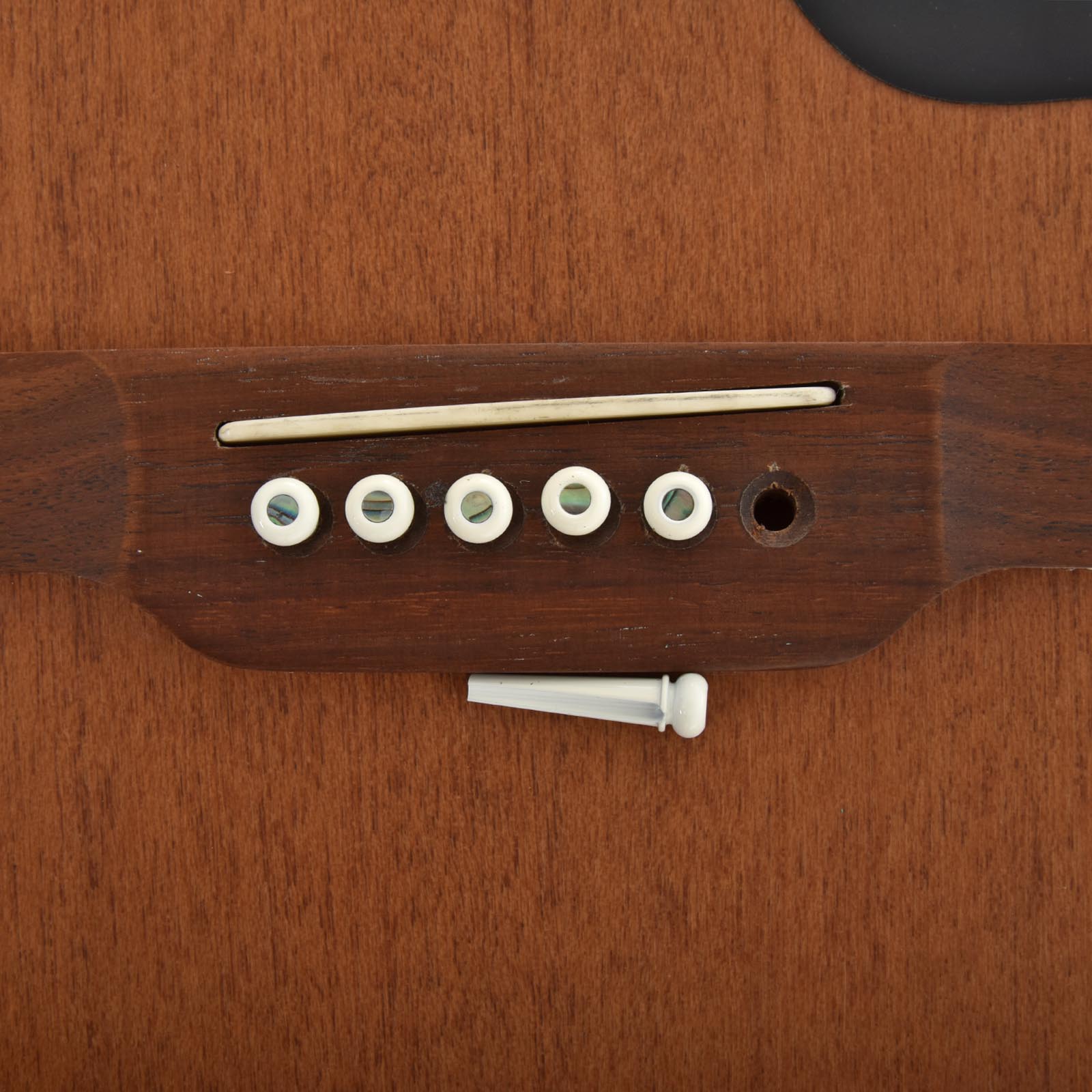 Image 1 of Martin LUXE Liquidmetal Paua Dot Bridge Pin Set - Bone