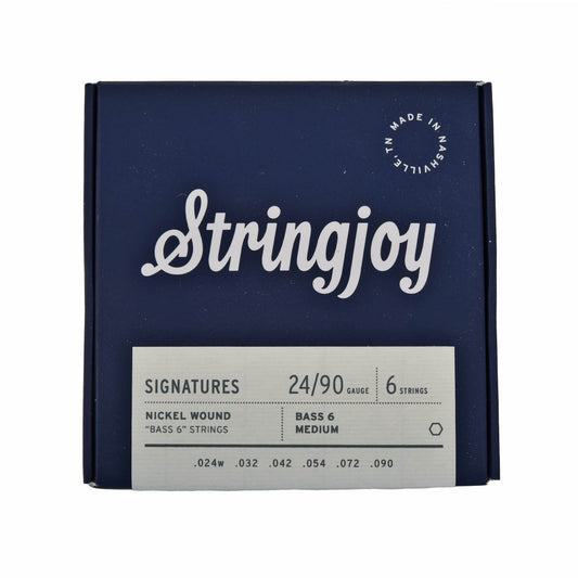 Image 1 of Stringjoy Signatures Bass VI Balanced Medium Gauge (24-90) Nickel Wound Guitar String Set, 6 Strings