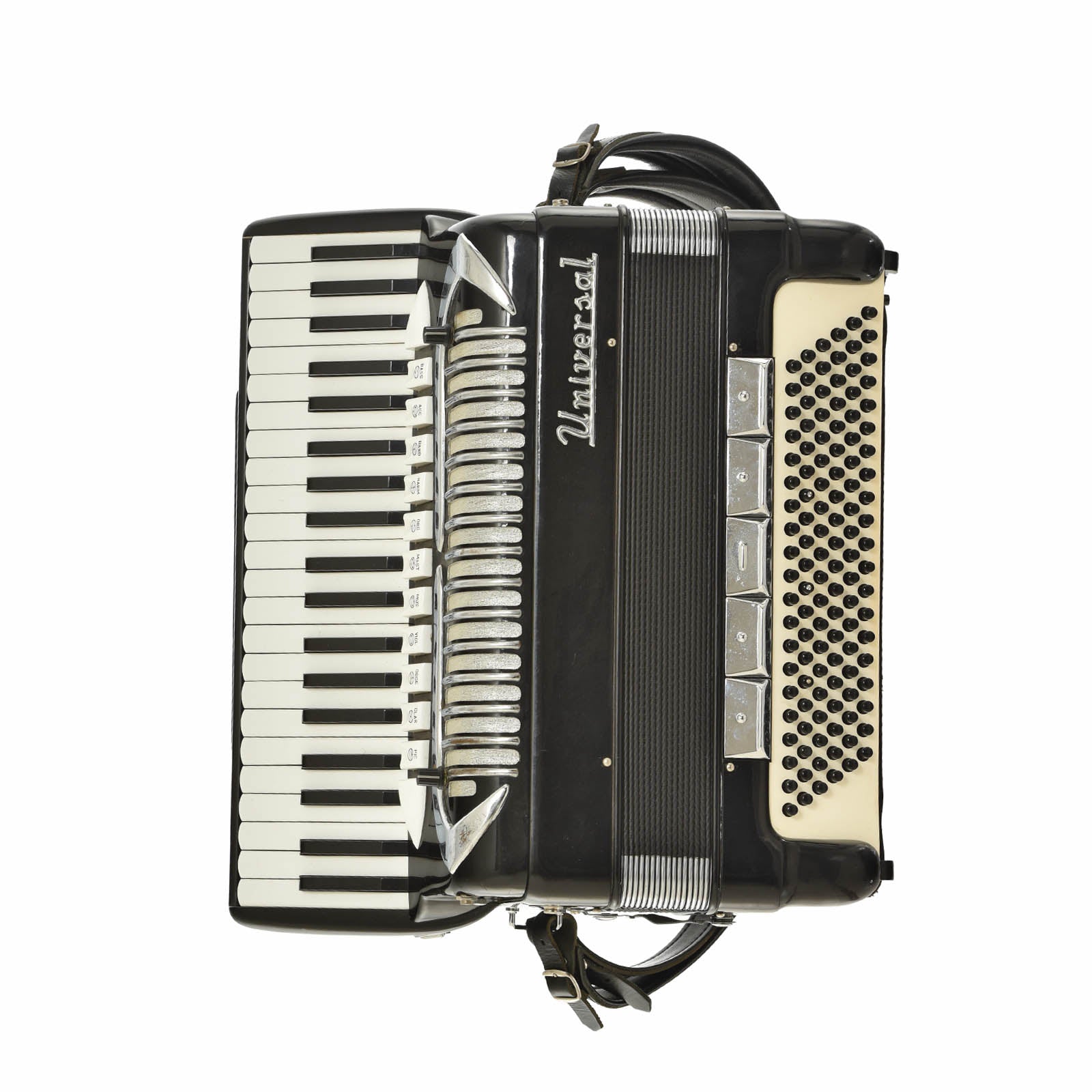 Front of Universal Model 628 Keyboard Accordion