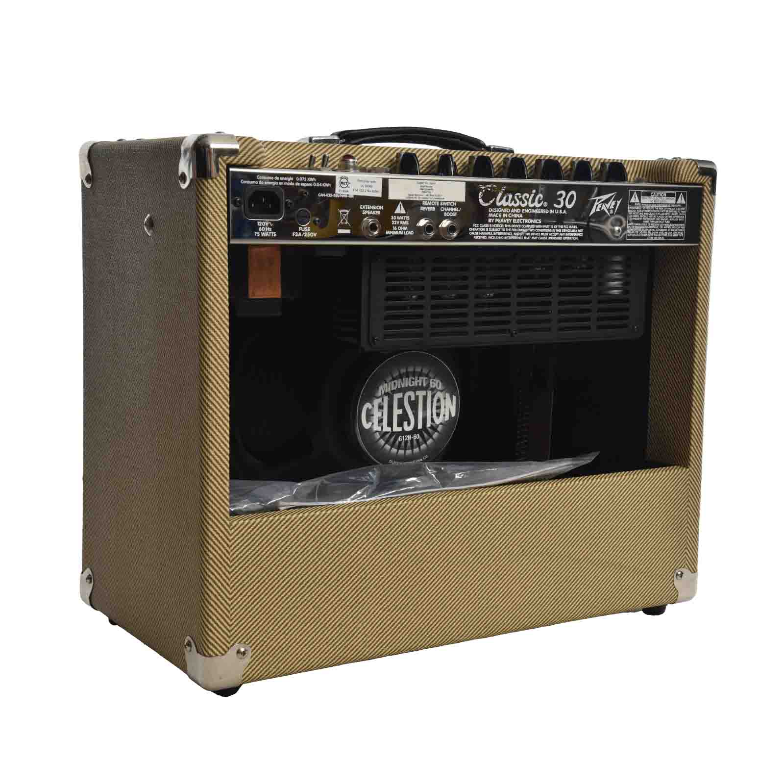 Back and side of Peavey Classic 30 II