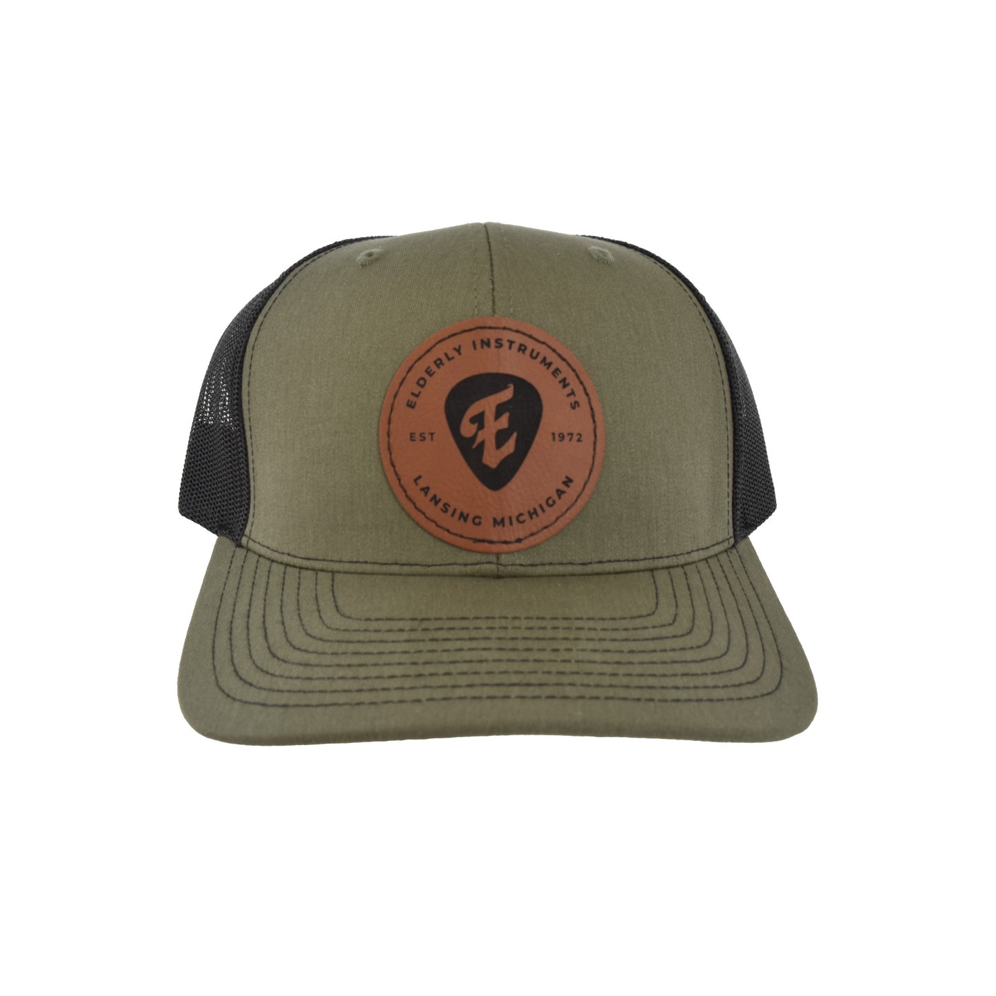 Image 1 of Elderly Instruments Leather Patch Pick Logo Hat