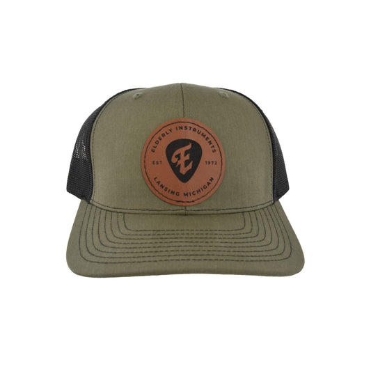 Image 1 of Elderly Instruments Leather Patch Pick Logo Hat