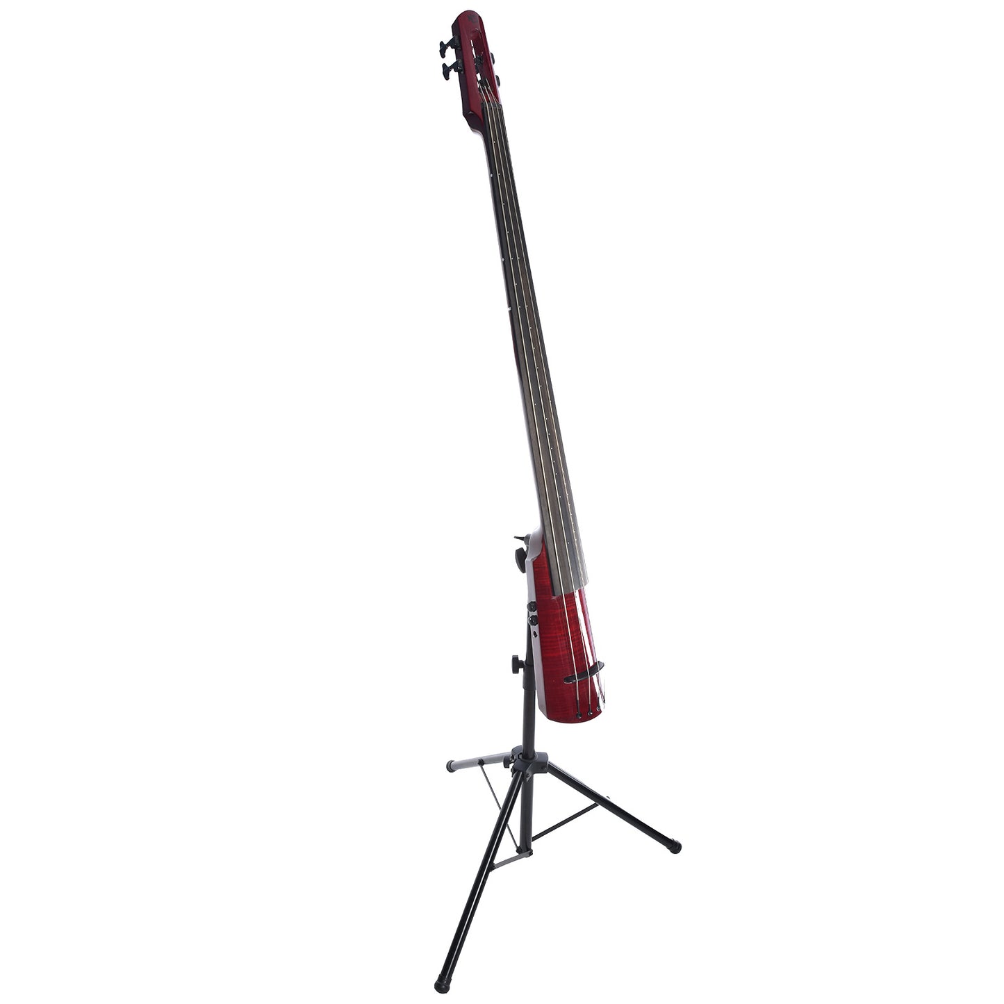 Full front and side of NS Design WAV4 Upright Electric Double Bass 
