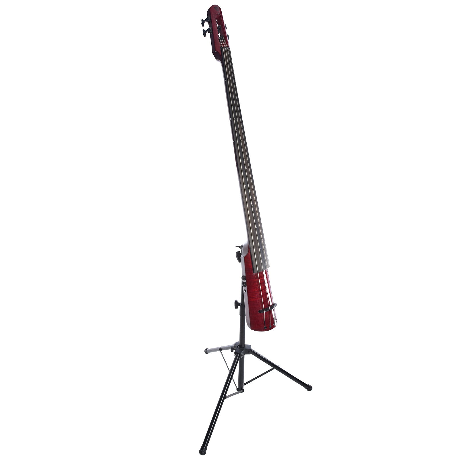 Full front and side of NS Design WAV4 Upright Electric Double Bass 