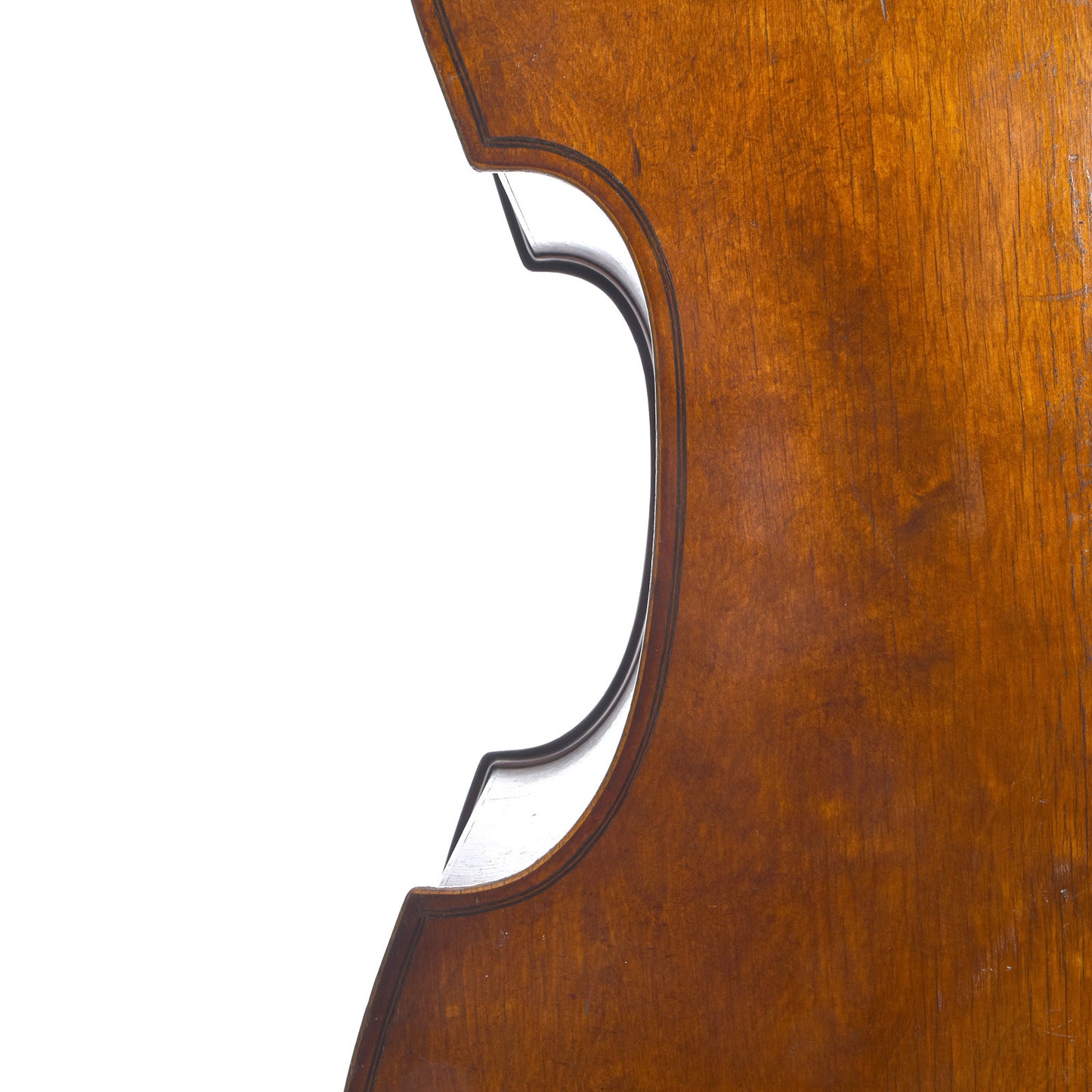 Back waist of No Name German 3/4 Upright Bass