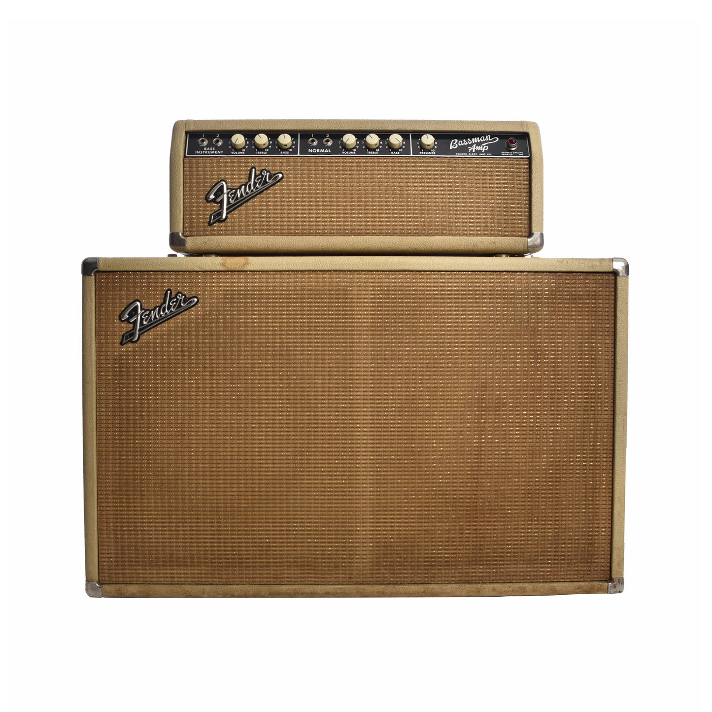 Front of Fender Bassman Rig 