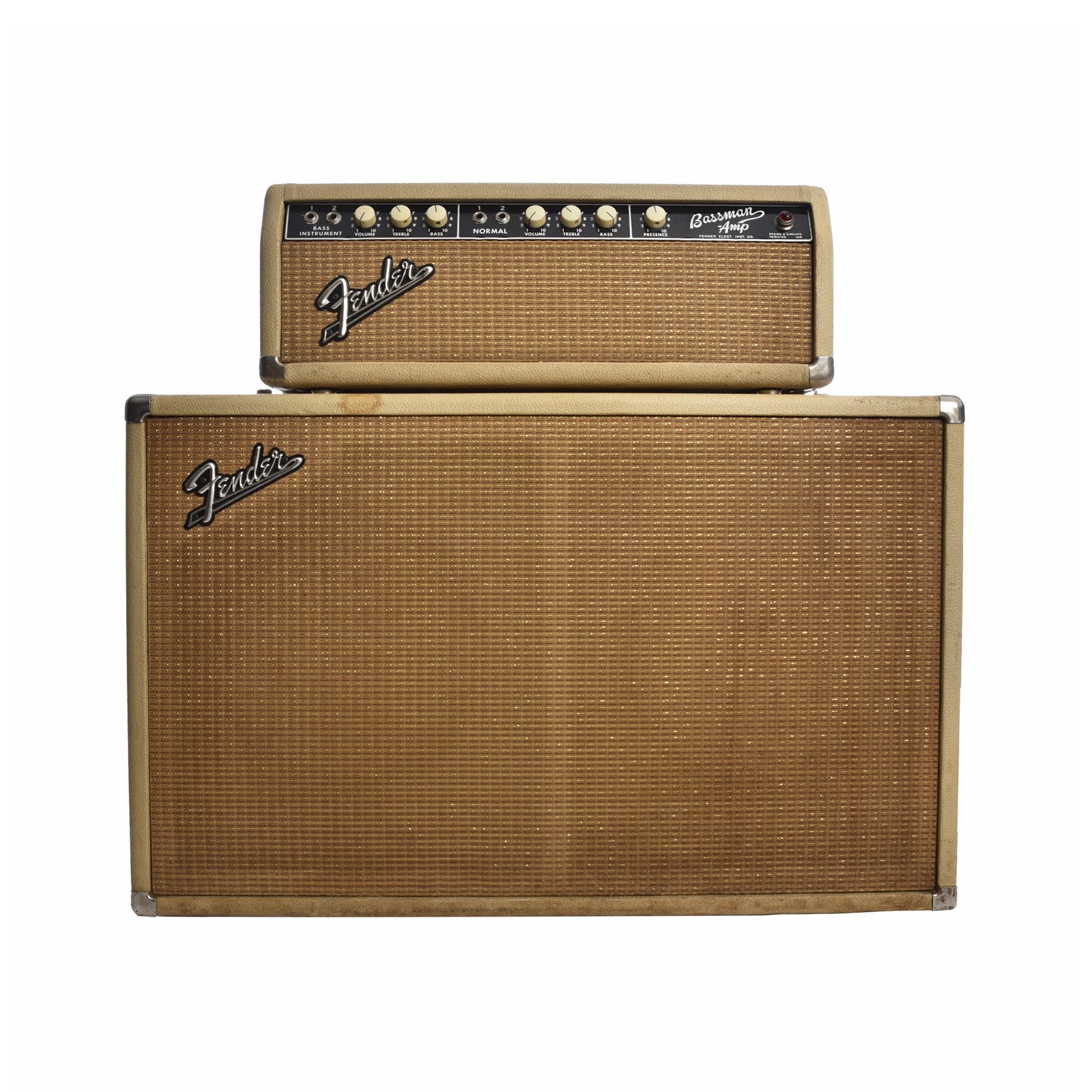 Front of Fender Bassman Rig 