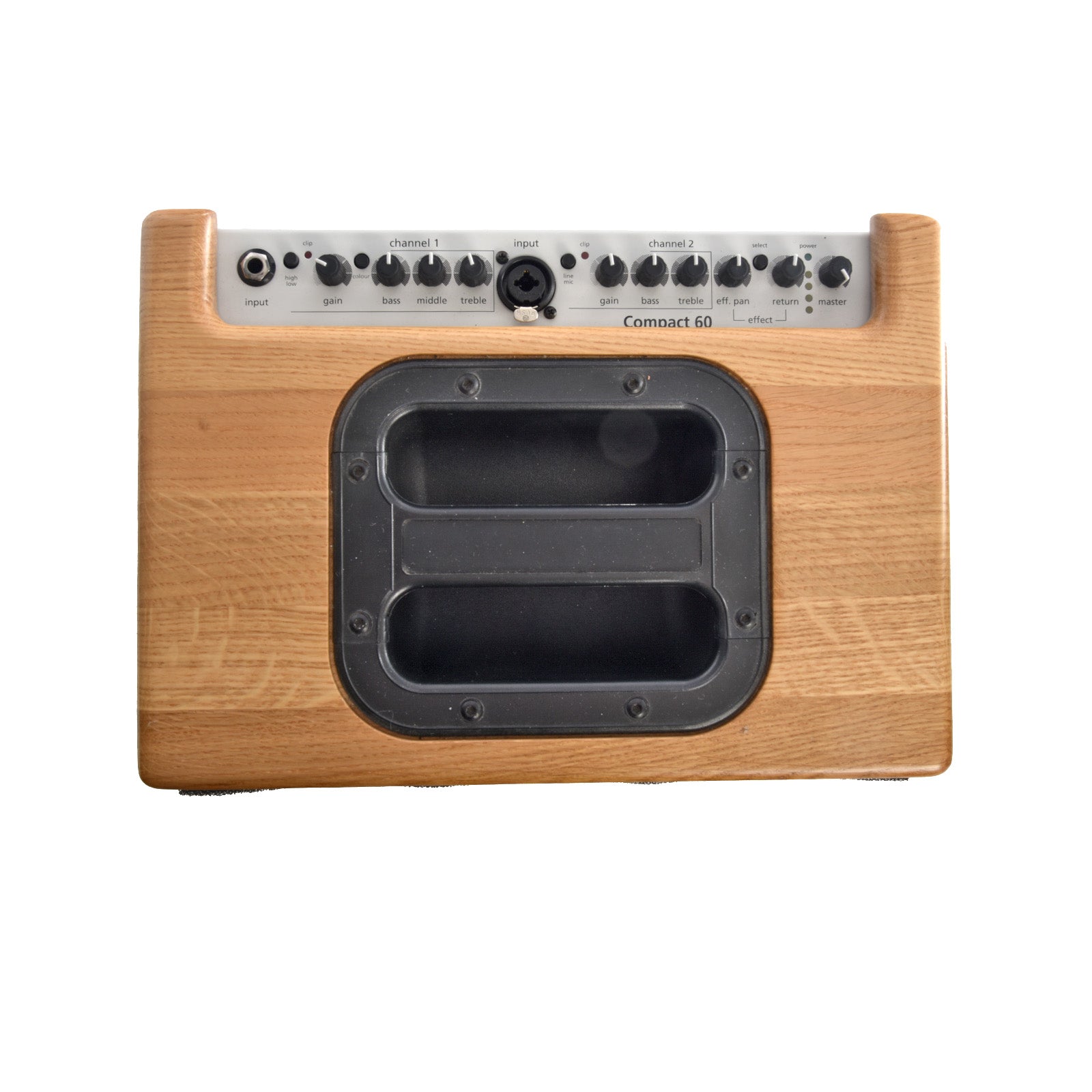 Controls of AER Compact 60 w/ Hardwood Cab Acoustic Combo Amp