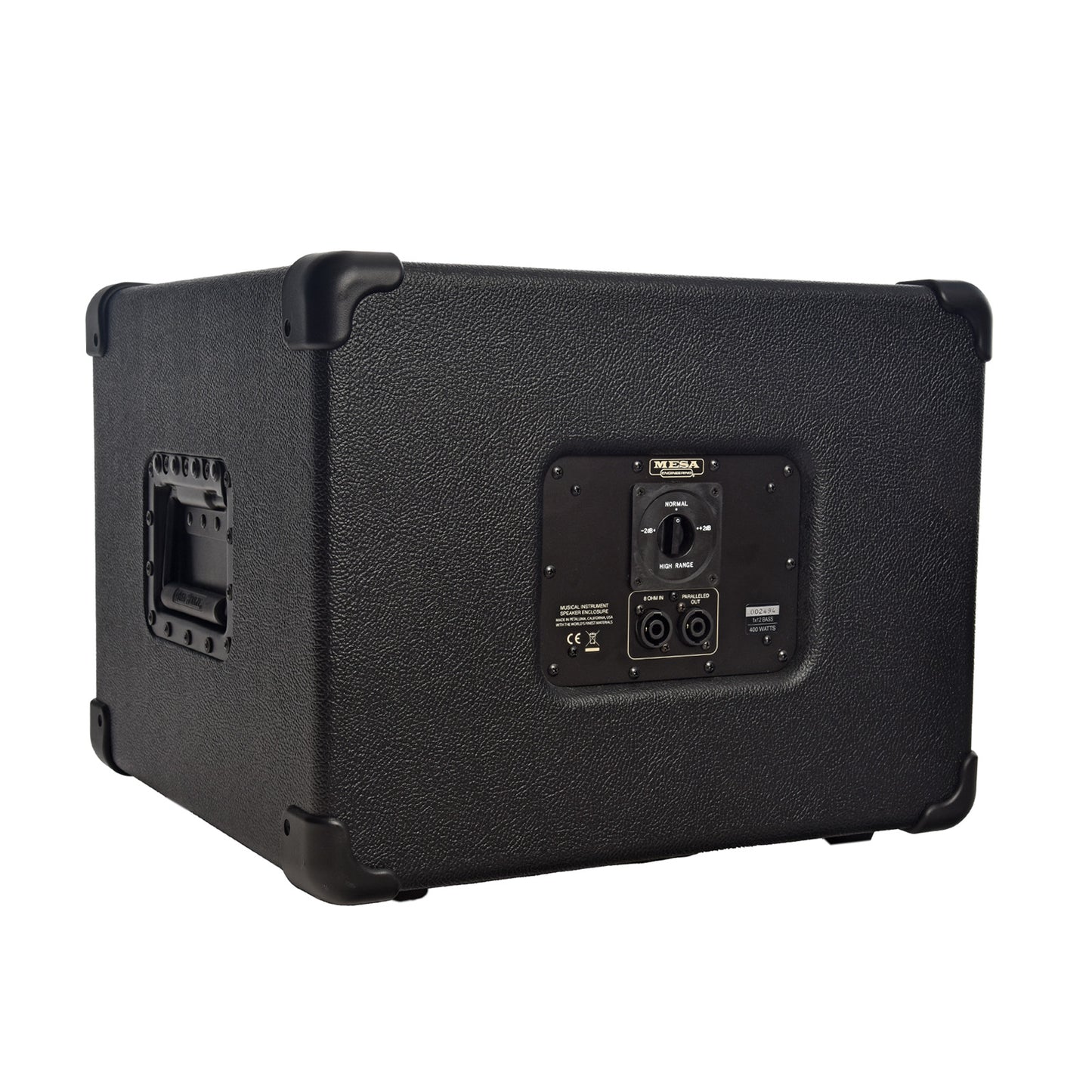 Back and side of Mesa Boogie Subway Ultra-Light 1X12 Bass Cabinet 