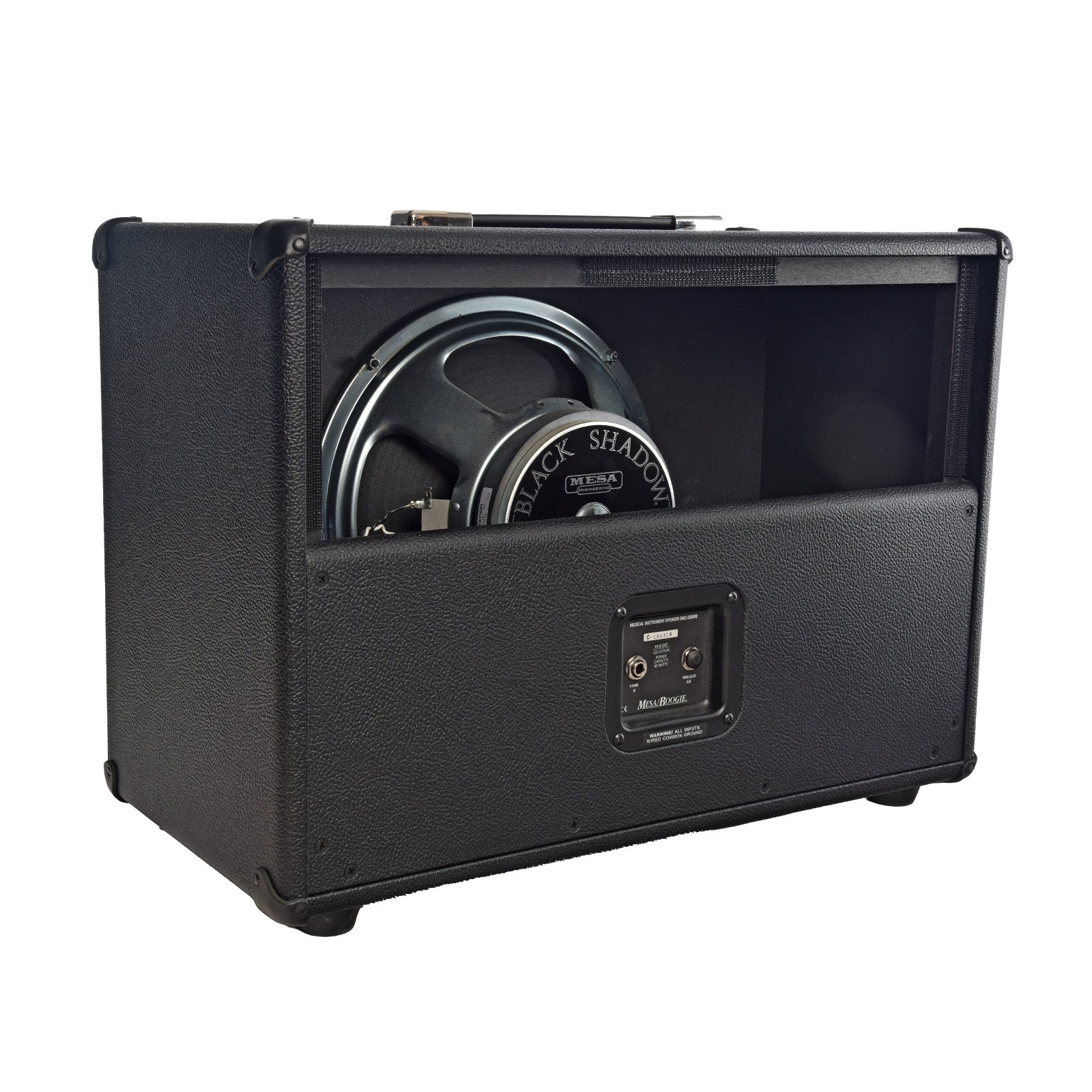 Back of Mesa Boogie Mark V Twenty-Five {5:25} Rig cab w/ cover removed.