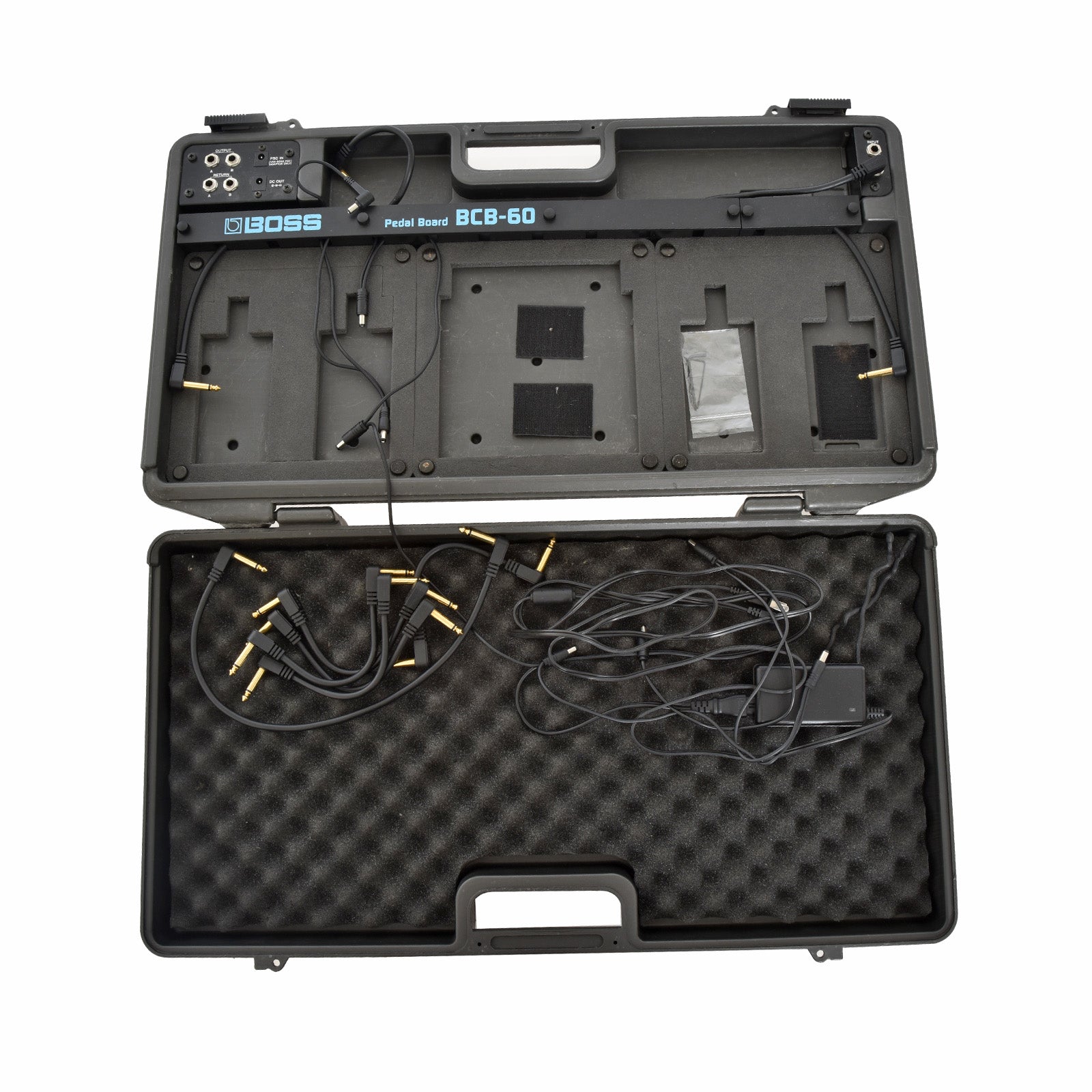 Inside view of Boss BCB-60 Pedalboard