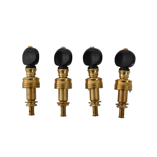 Image 1 of Rickard Cyclone 10:1 Banjo Tuners, Brass/Black Plastic, Set/4