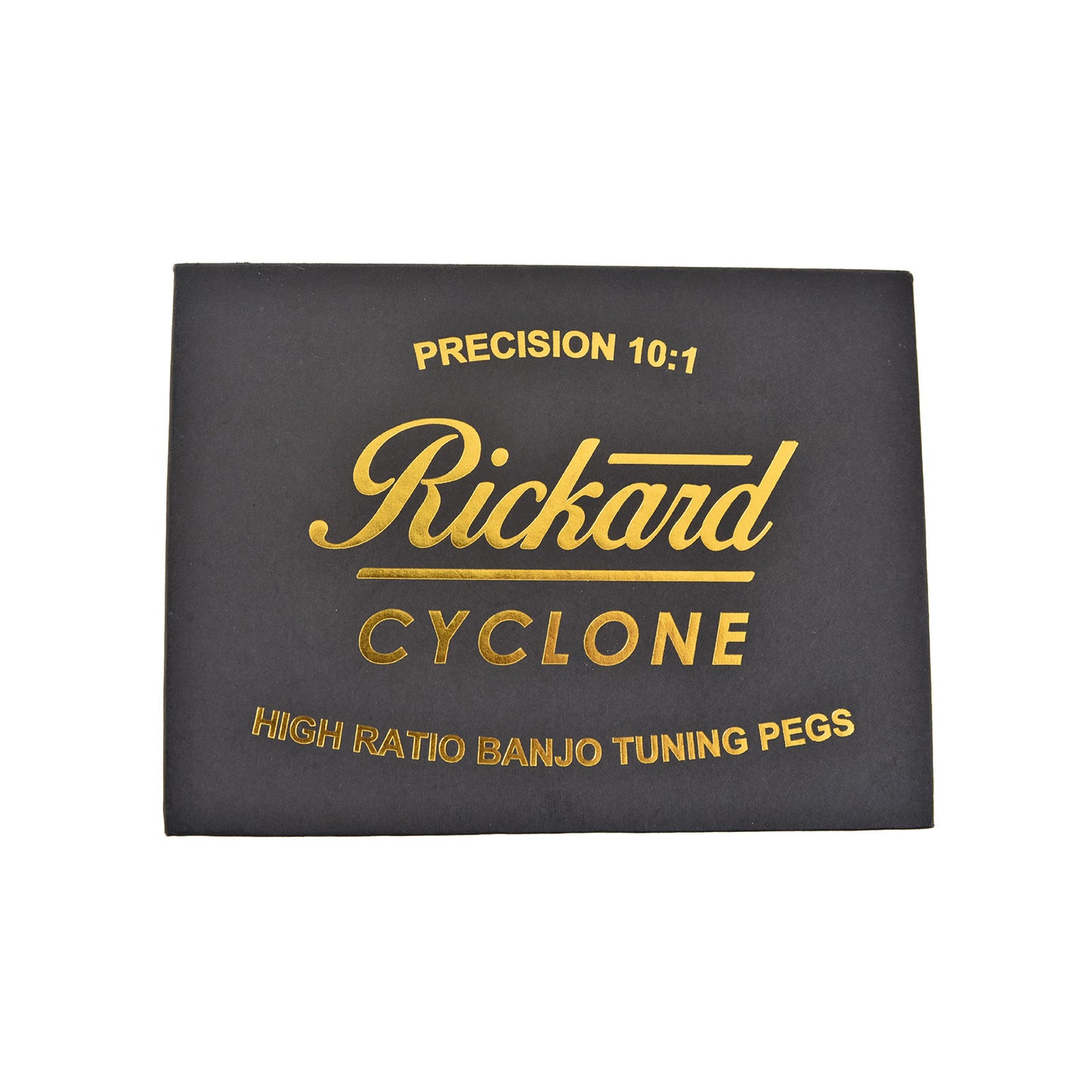 Box for Rickard Cyclone 10:1 Banjo Tuners, Brass/Black Plastic, Set/5