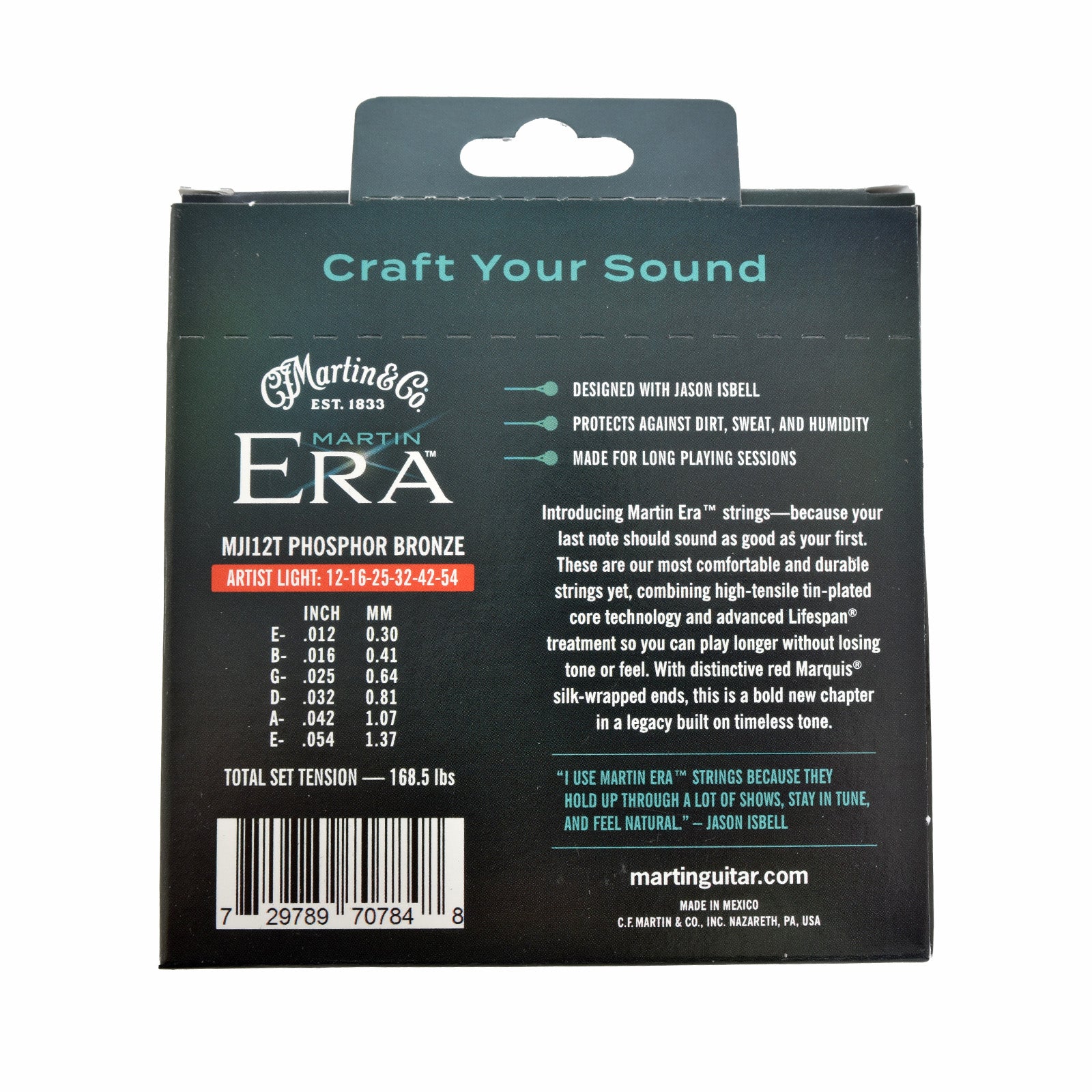 Image 3 of Martin Era Treated Artist Light Jason Isbell Acoustic Guitar Strings