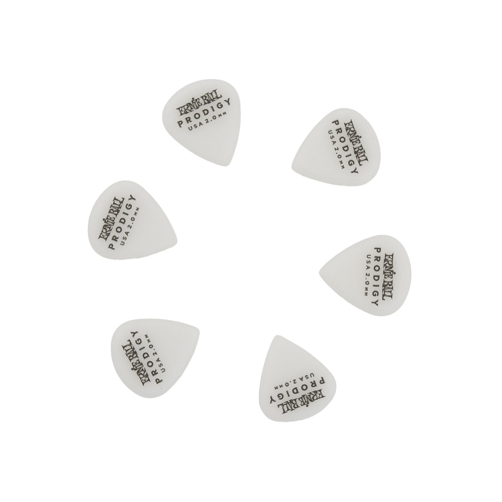 Image 2 of Ernie Ball Prodigy Standard 2.0MM White Guitar Picks, 6 P  