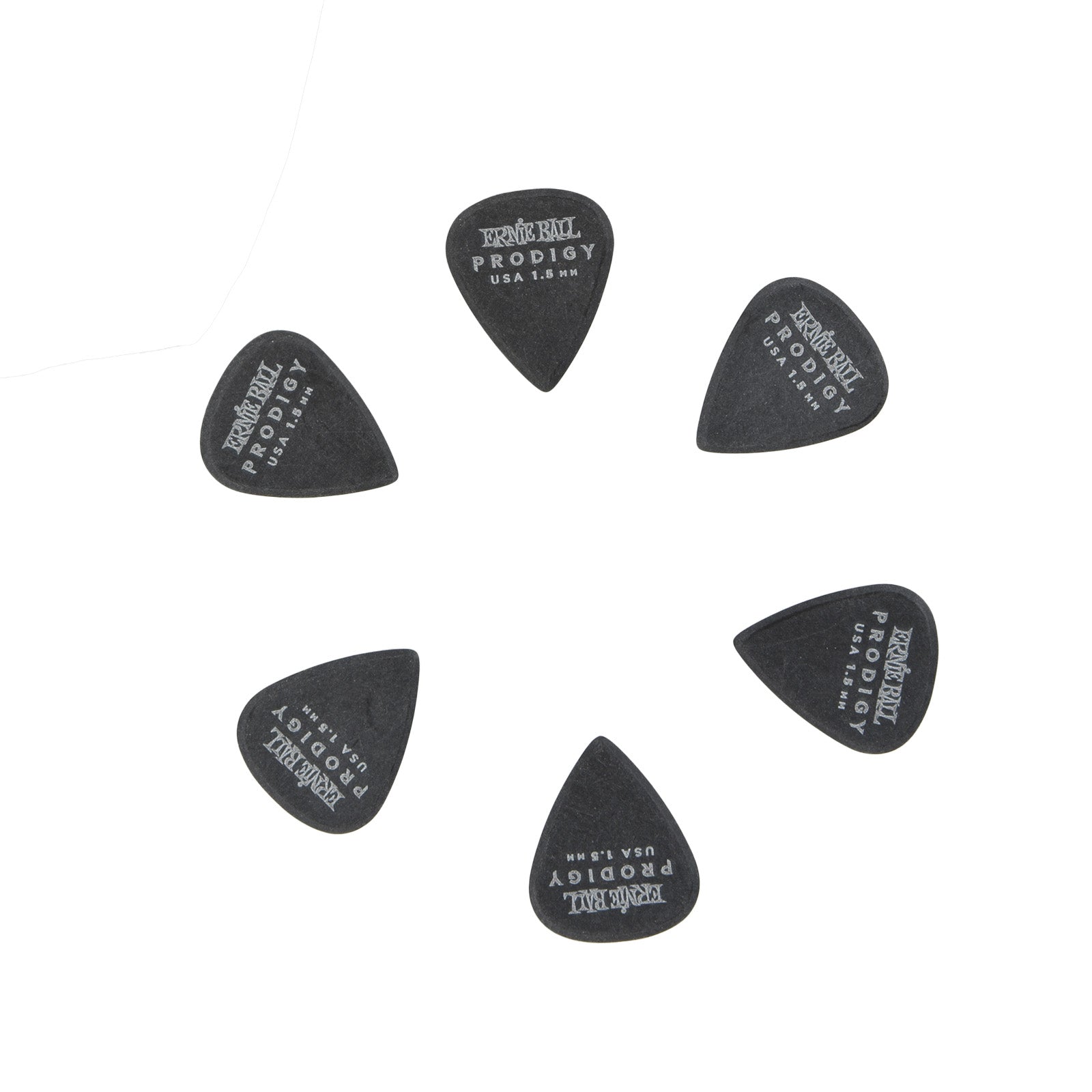 Image 2
 of Ernie Ball Prodigy Standard 1.5MM Black Guitar Picks, 6 Pack 