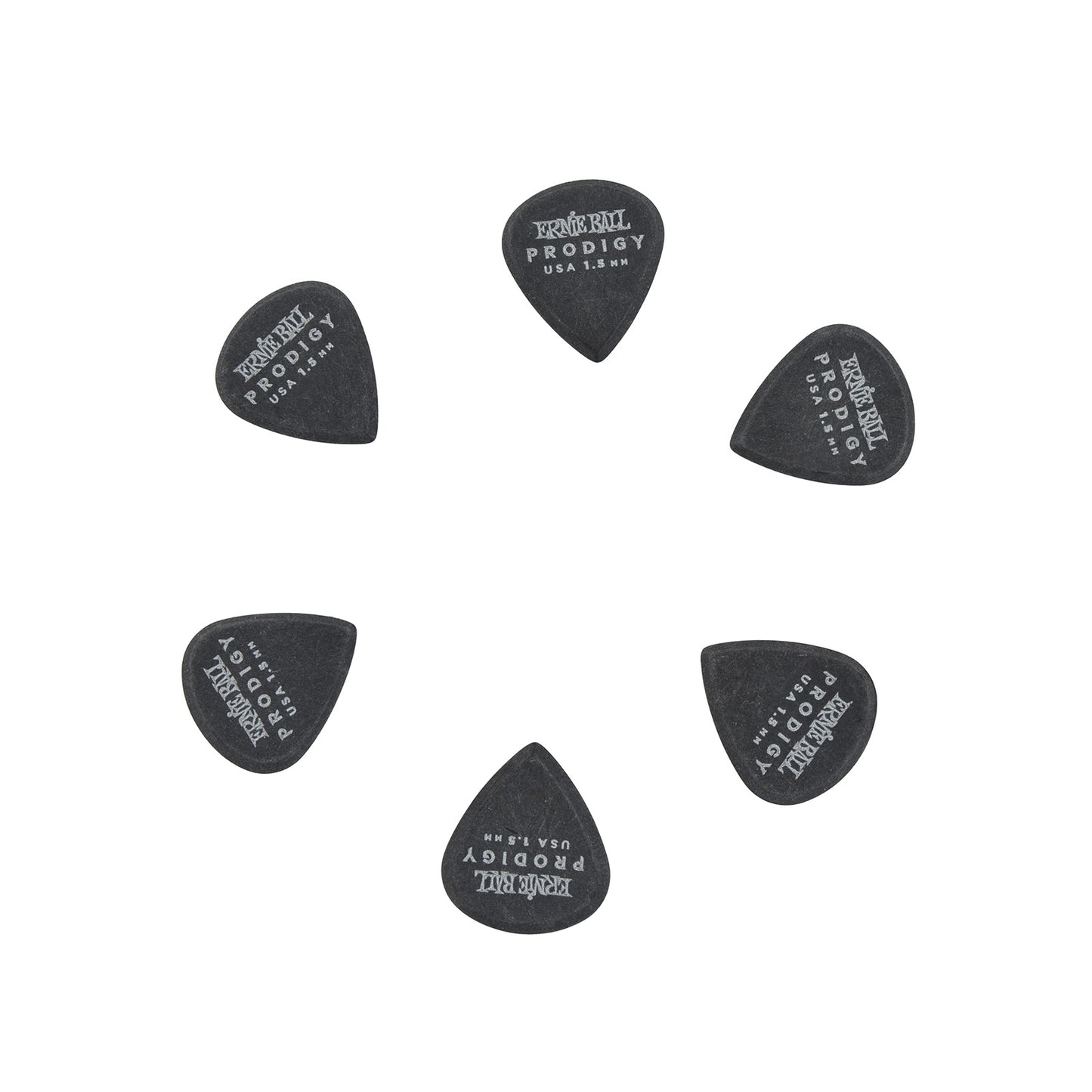 Image 2 of Ernie Ball Prodigy Mini 1.5MM Black Guitar Picks, 6 Pack