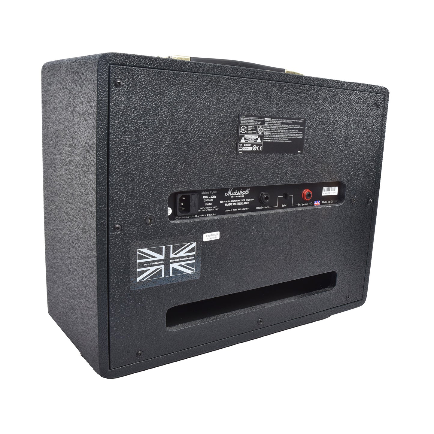 Back and side of Marshall Class 5 Combo Amplifier 