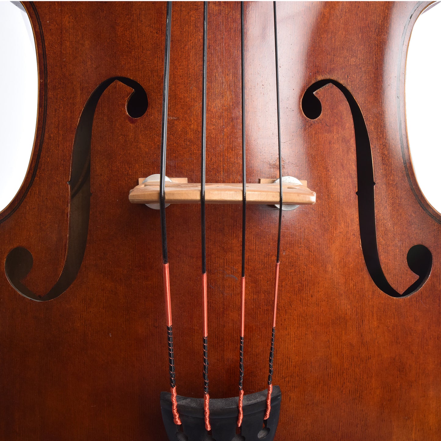 Bridge and f holes of Wilfer (?) German Made 3/4 Upright Bass