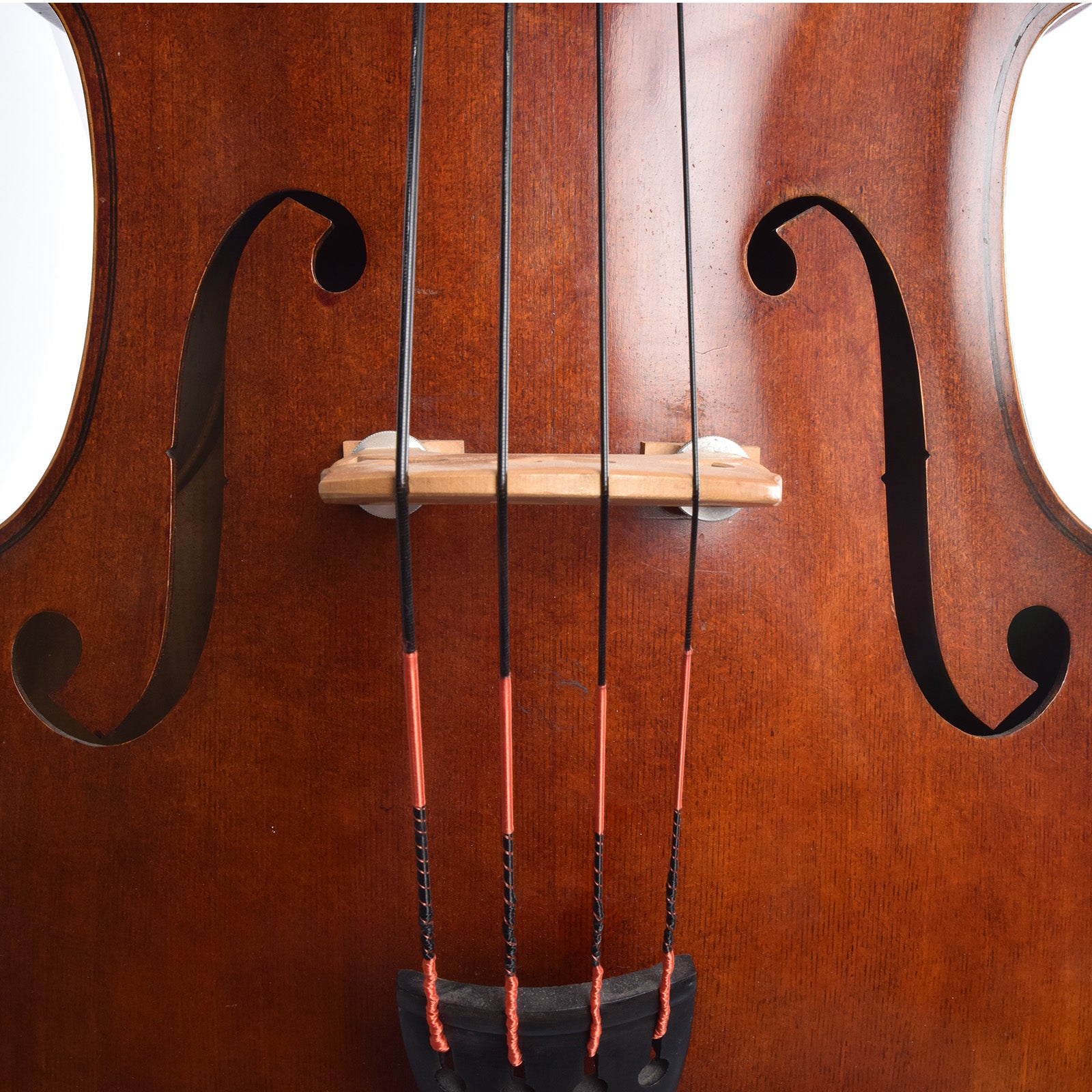 Bridge and f holes of Wilfer (?) German Made 3/4 Upright Bass