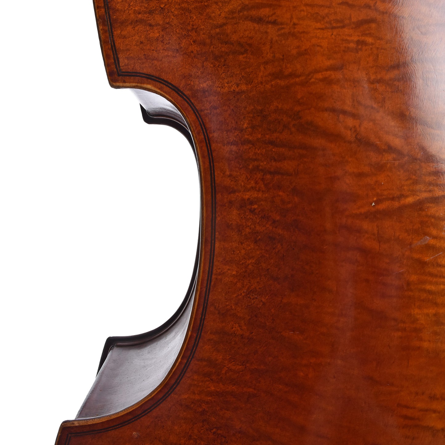 Rear waist if Wilfer (?) German Made 3/4 Upright Bass