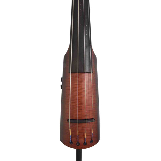 Front of NS Design NXT Upright Fretless Electric Bass