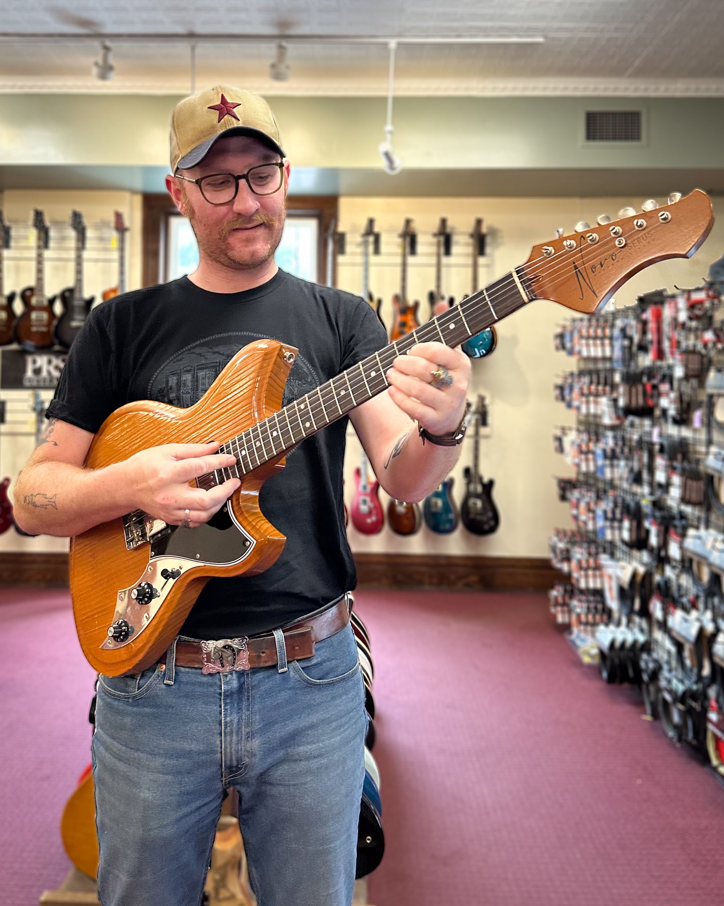 Showroom photo of Novo (by Dennis Fano) Serus TC Electric Guitar (c.2022)