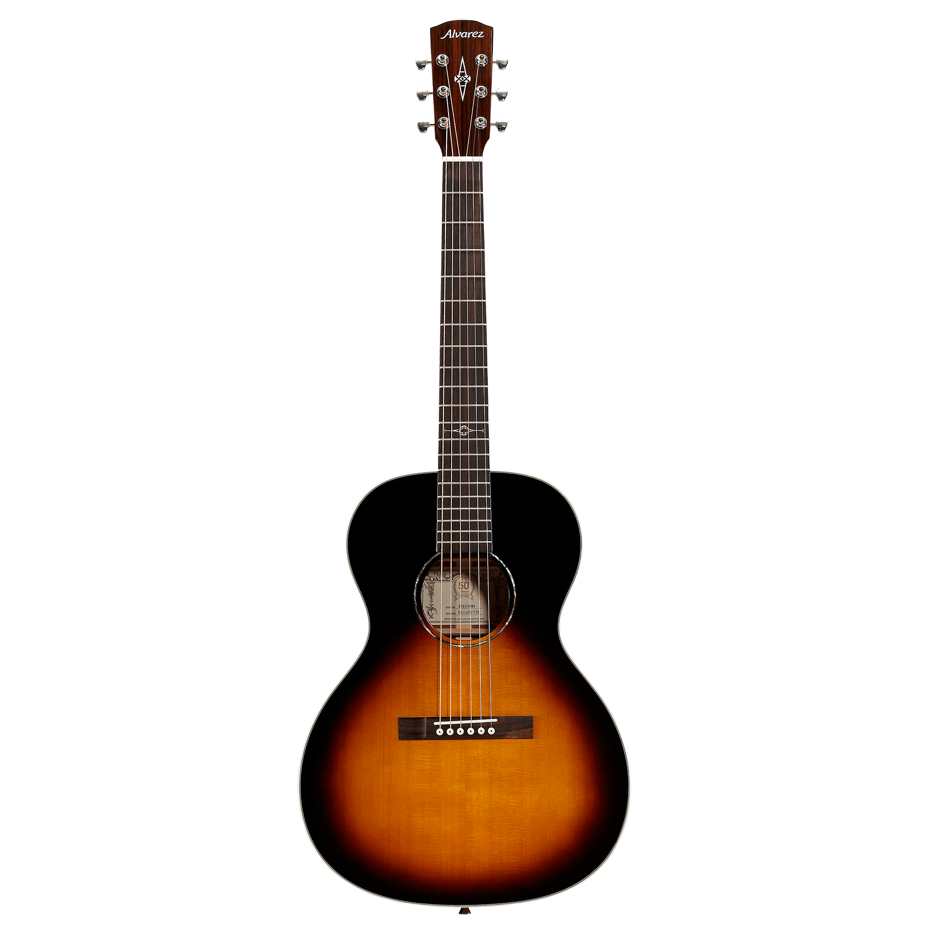 Full Front Alvarez Delta00 00 Sunburst Acoustic Guitar