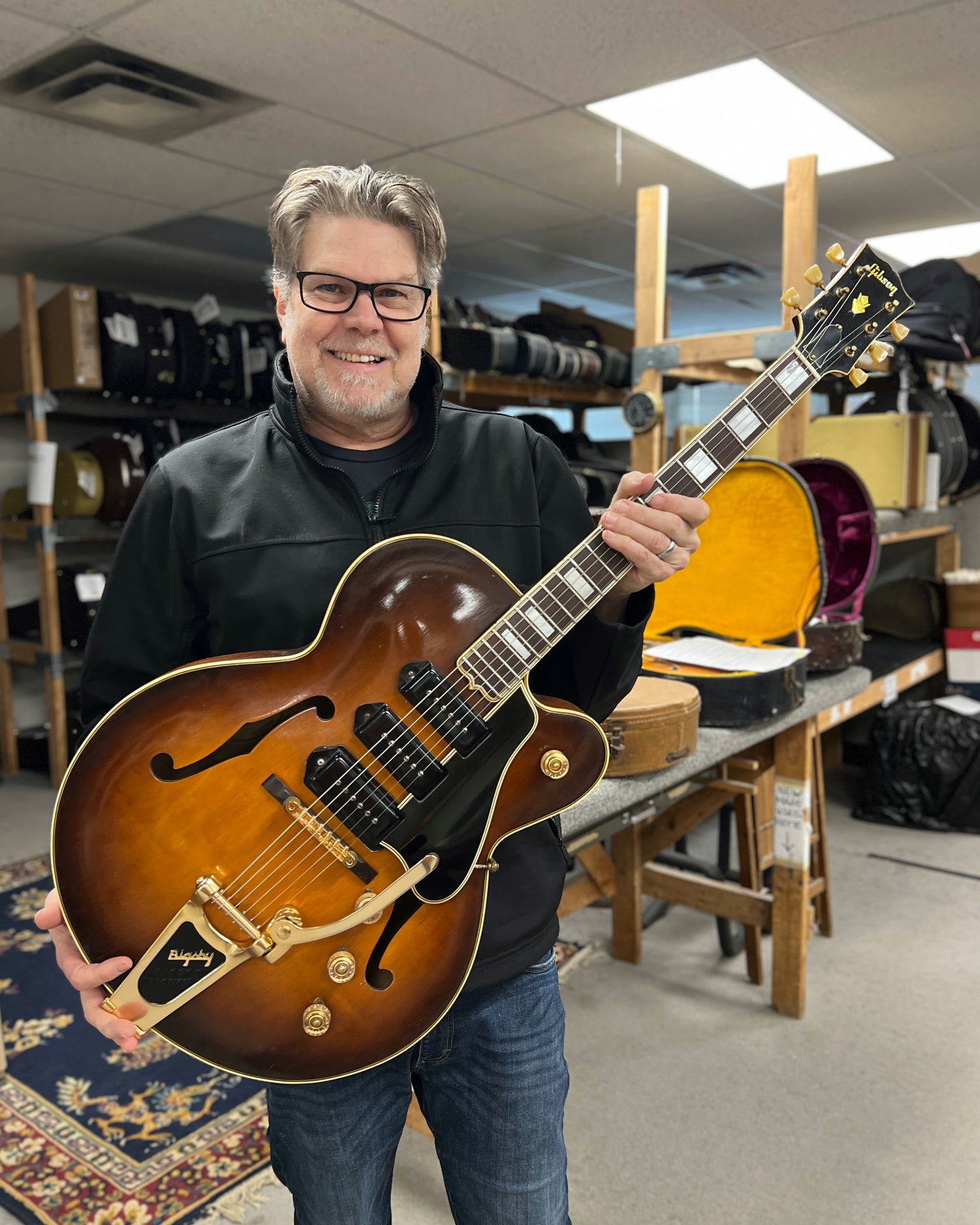 Showroom photo of Gibson ES-5 Hollowbody Electric Guitar (1950)