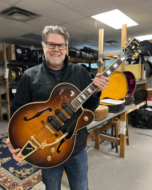 Showroom photo of Gibson ES-5 Hollowbody Electric Guitar (1950)