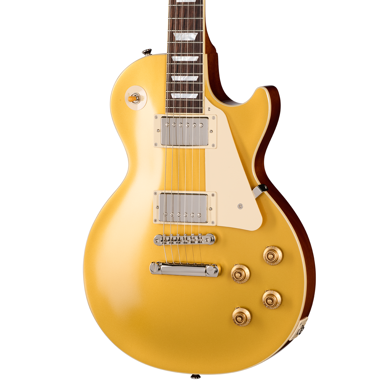 Front of Epiphone 1957 Les Paul Goldtop Reissue Electric Guitar & Case, Double Gold