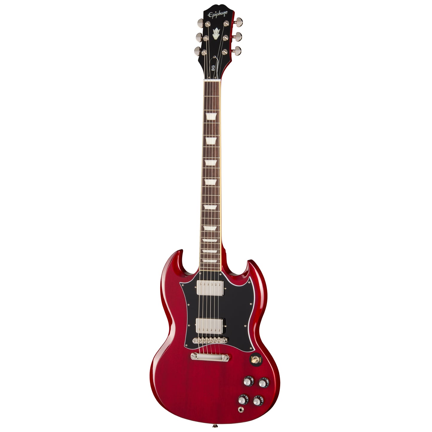 Full Front of Epiphone SG Standard Electric Guitar & Gigbag, Cherry
