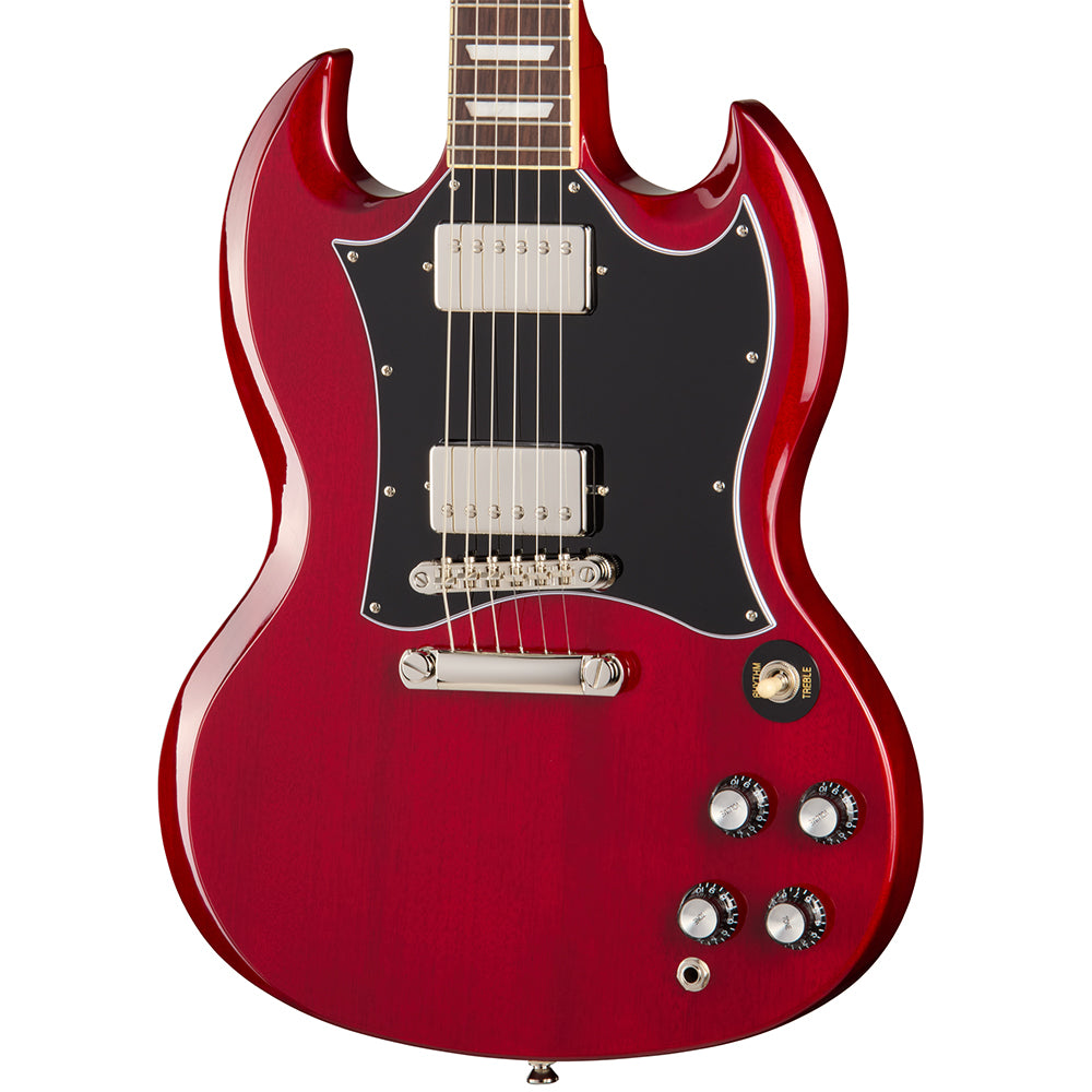 Front of Epiphone SG Standard Electric Guitar & Gigbag, Cherry