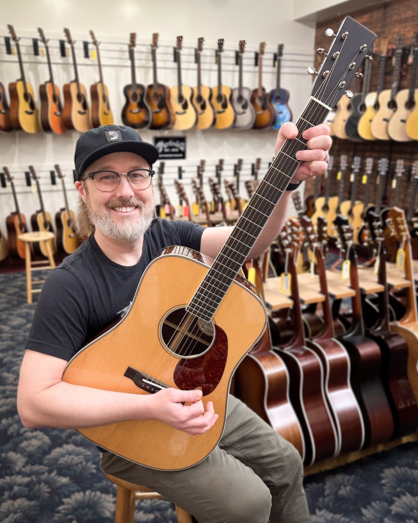 Showroom photo of Bourgeois D Large Soundhole AT AP Madagascar (2023)