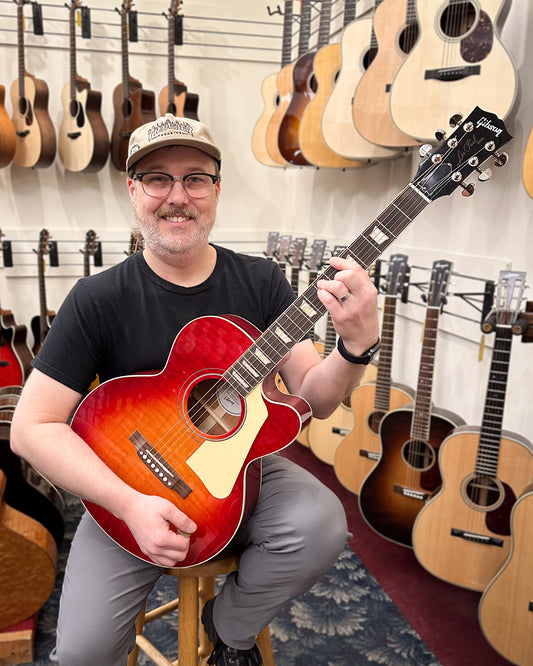 Showroom photo of Gibson Les Paul Parlor Acoustic-Electric Guitar (2025)