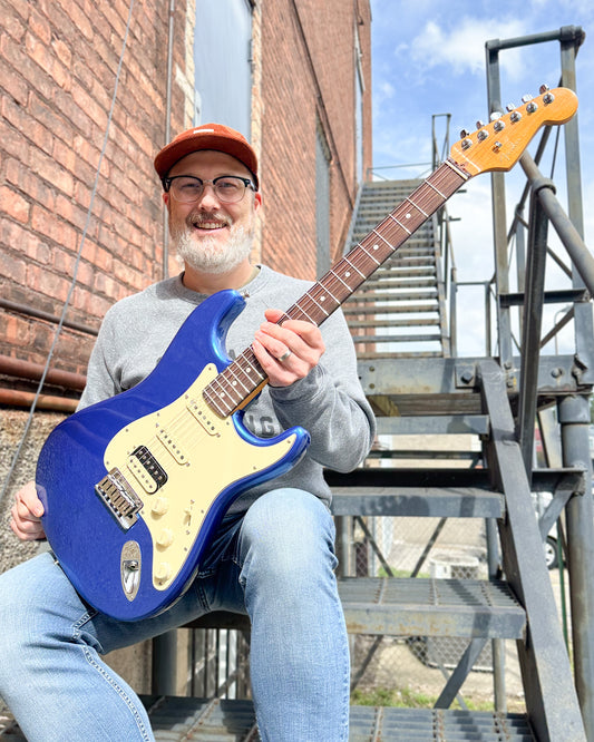 Showroom photo of Fender American Ultra Stratocaster HSS Electric Guitar (2022)