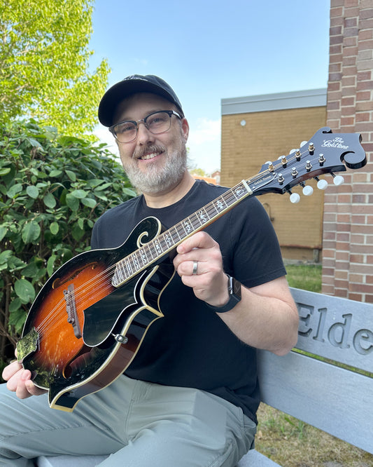 Showroom photo of Gold Tone GM-35 F-Style Mandolin & Case