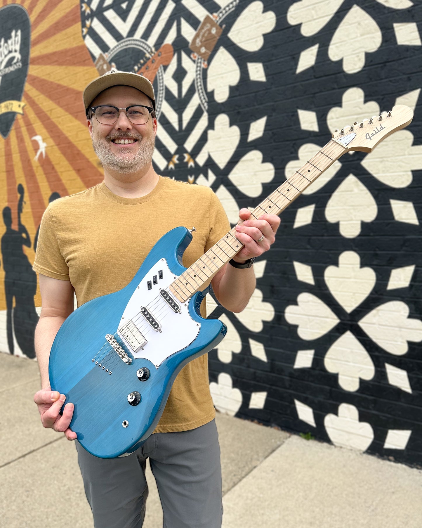 Showroom photo of Guild Surfliner Electric Guitar, Catalina Blue