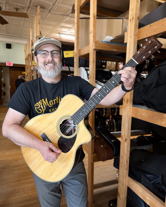 Showroom photo of Martin SC-28E Acoustic Guitar & Case, w/ LR Baggs Pickup