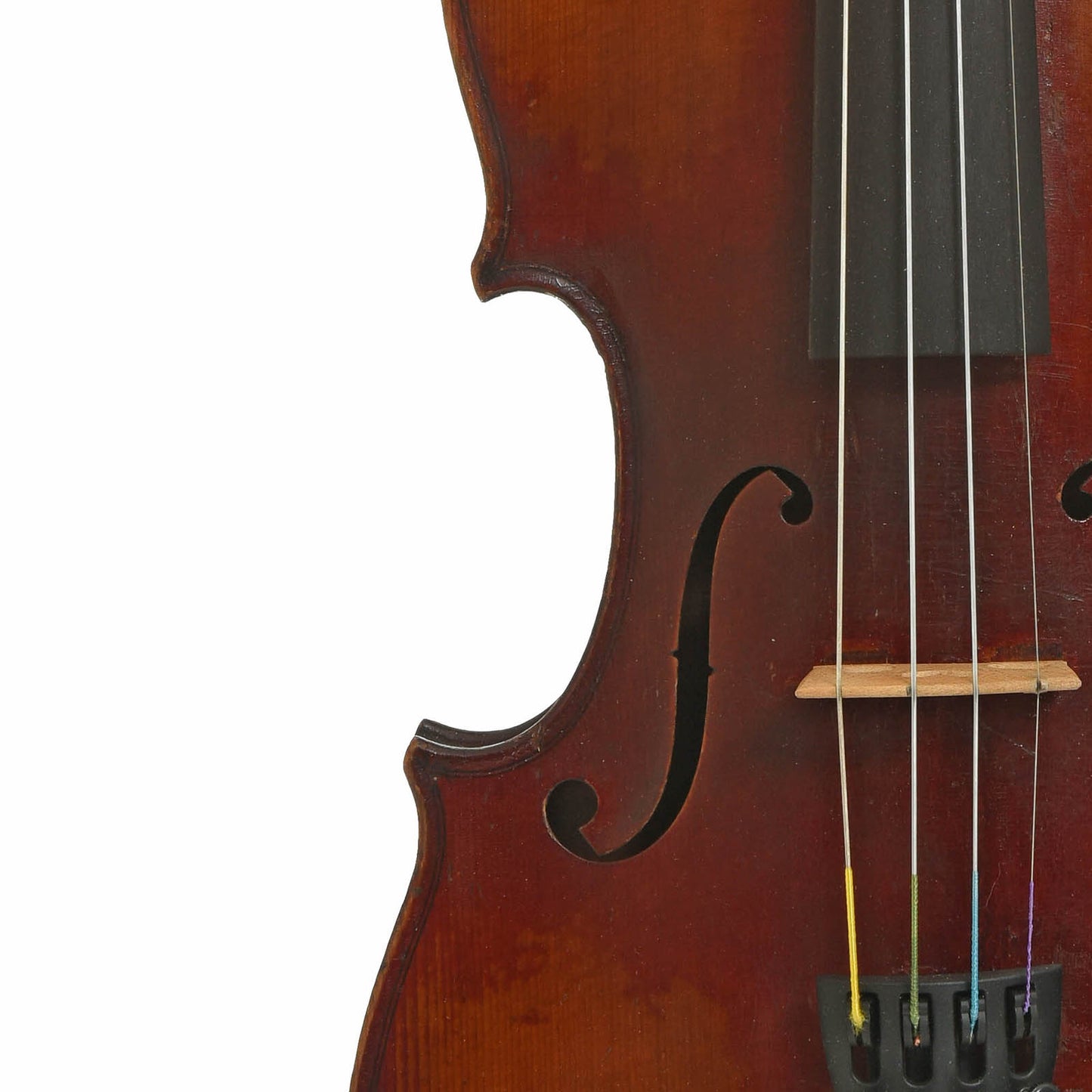 F hole and bridge of Vuillaume Label Violin