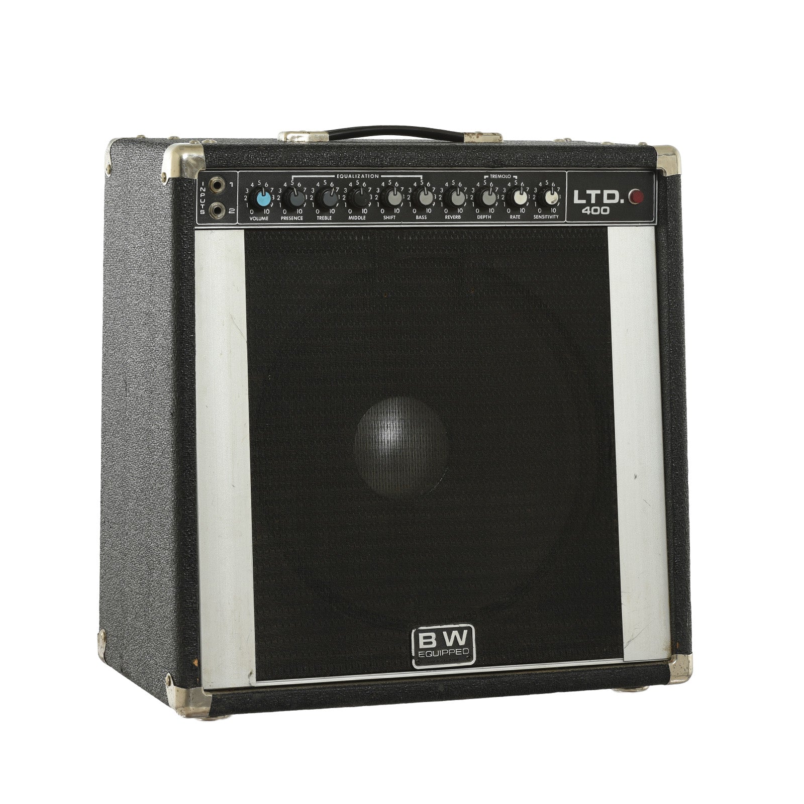 Front and side of Peavey LTD-400 Combo Amp