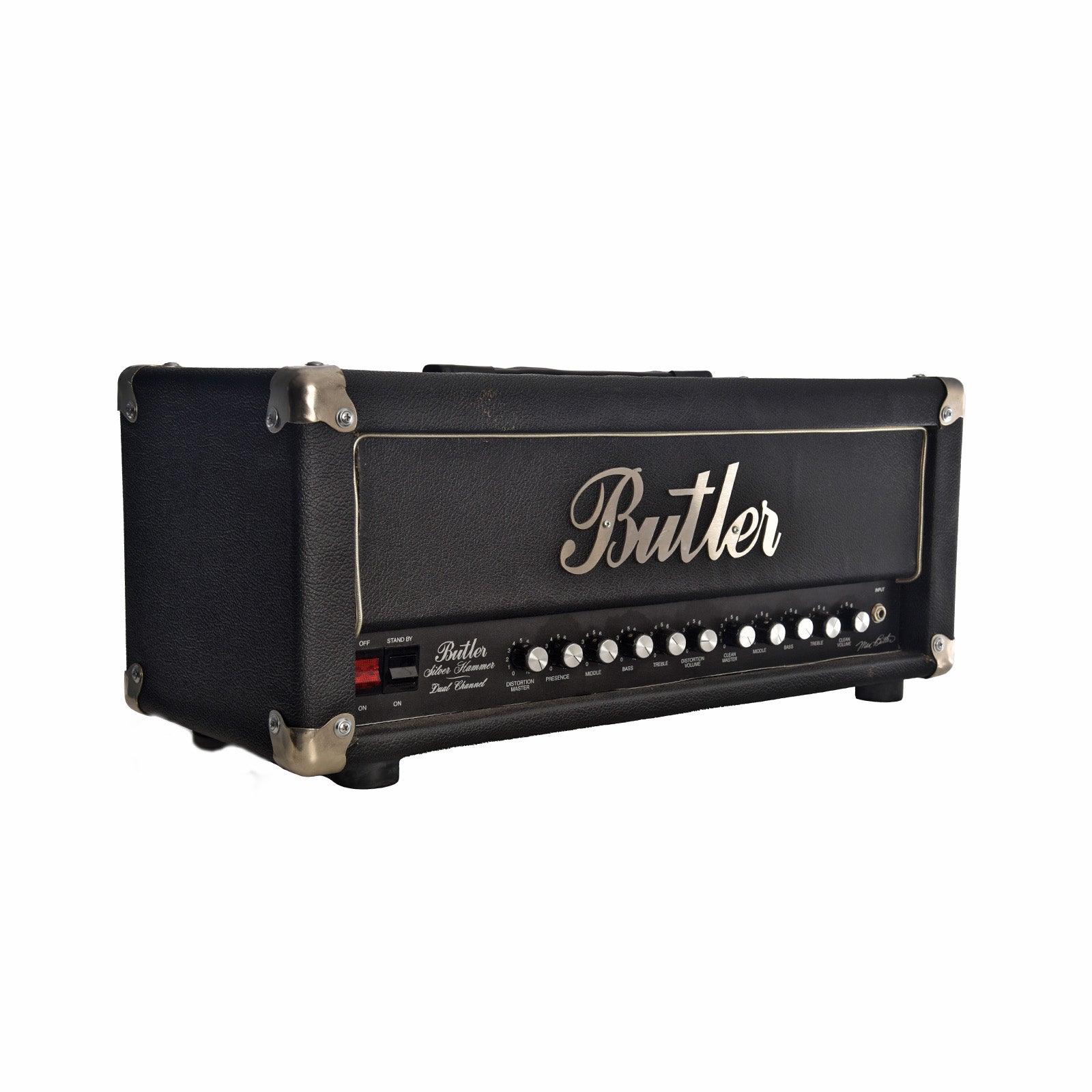 Front and side of Butler Silver Hammer Amplifier Head