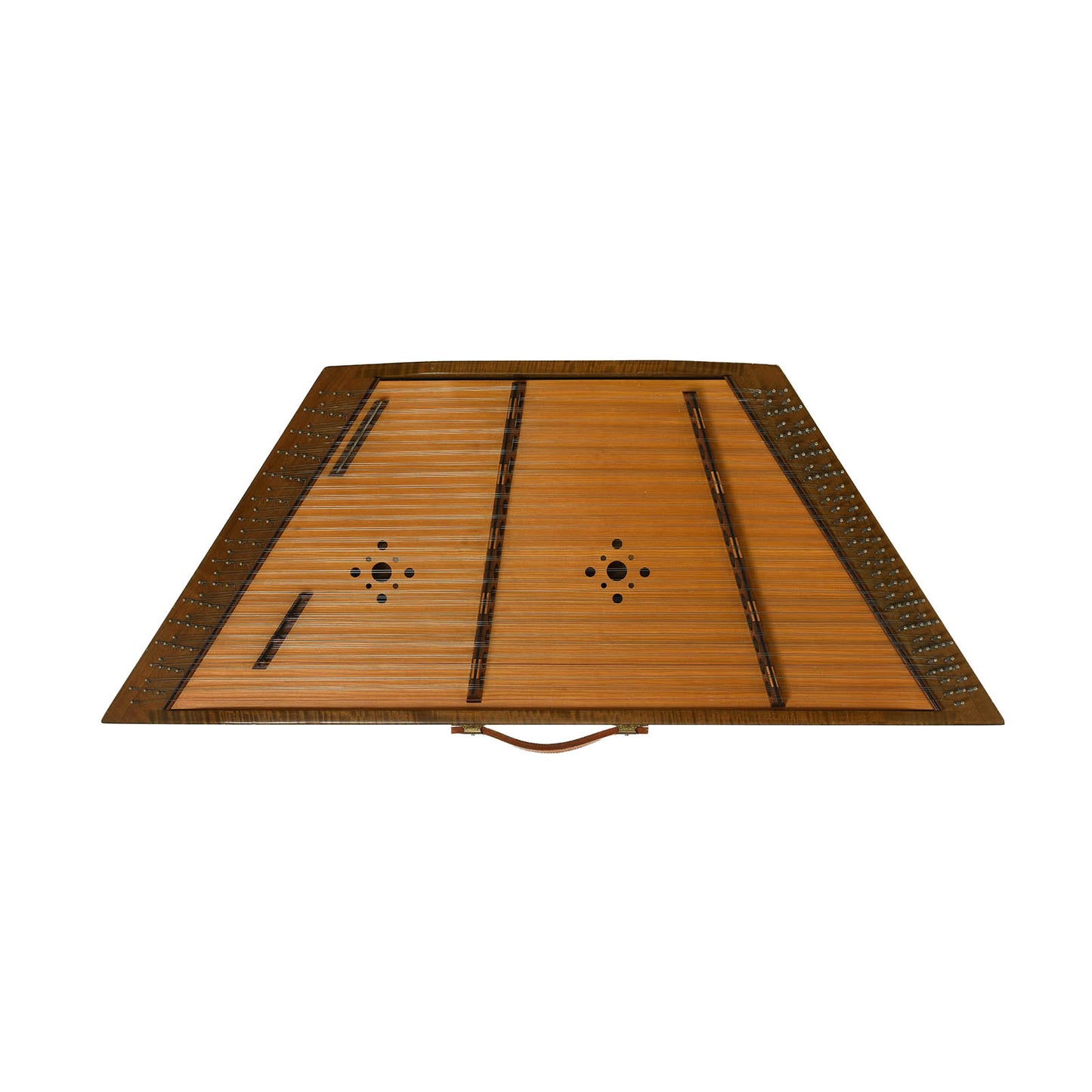 Full front of R.L Tack 15-15 Chromatic Hammered Dulcimer