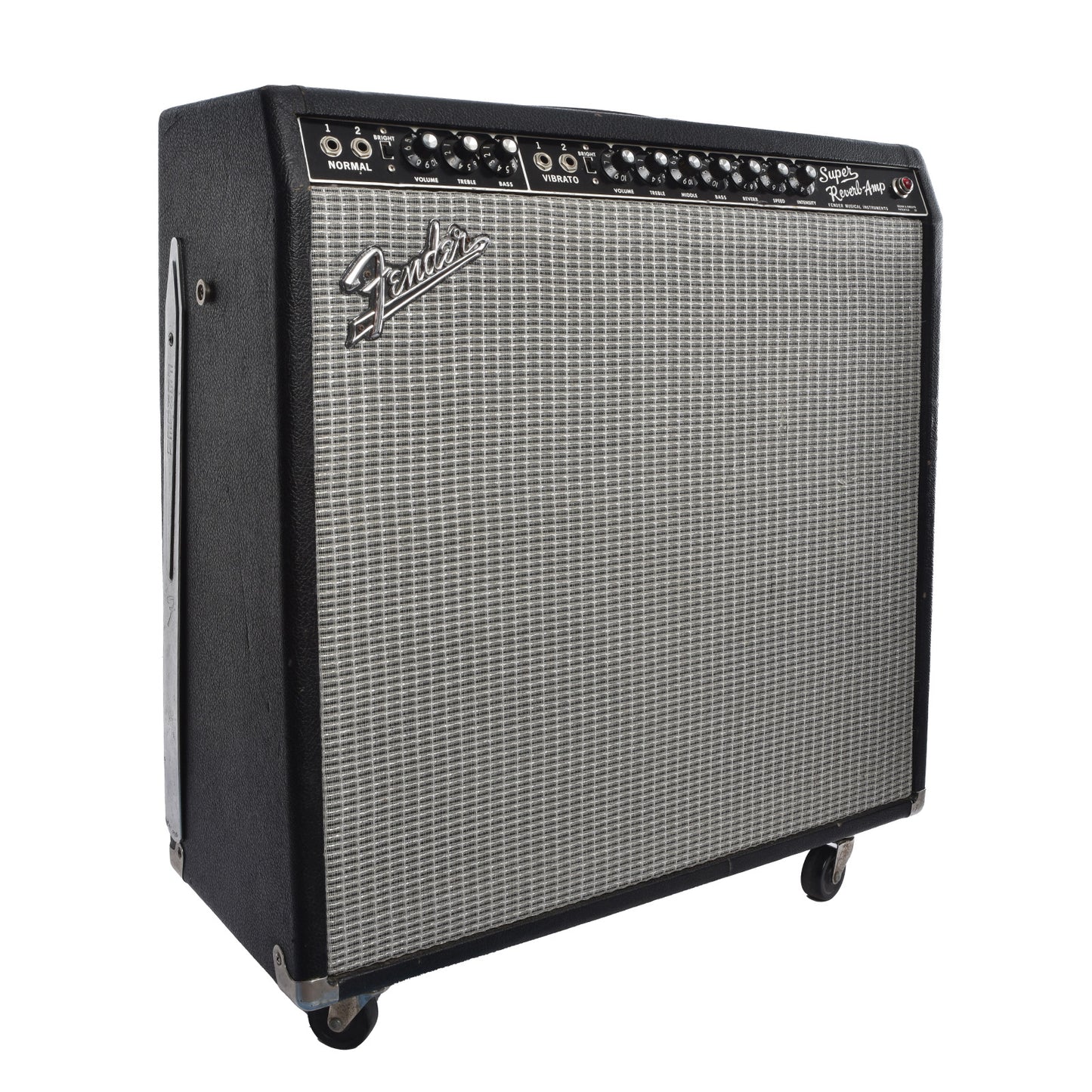 Full front and side of Fender Super Reverb Combo Amplifier 