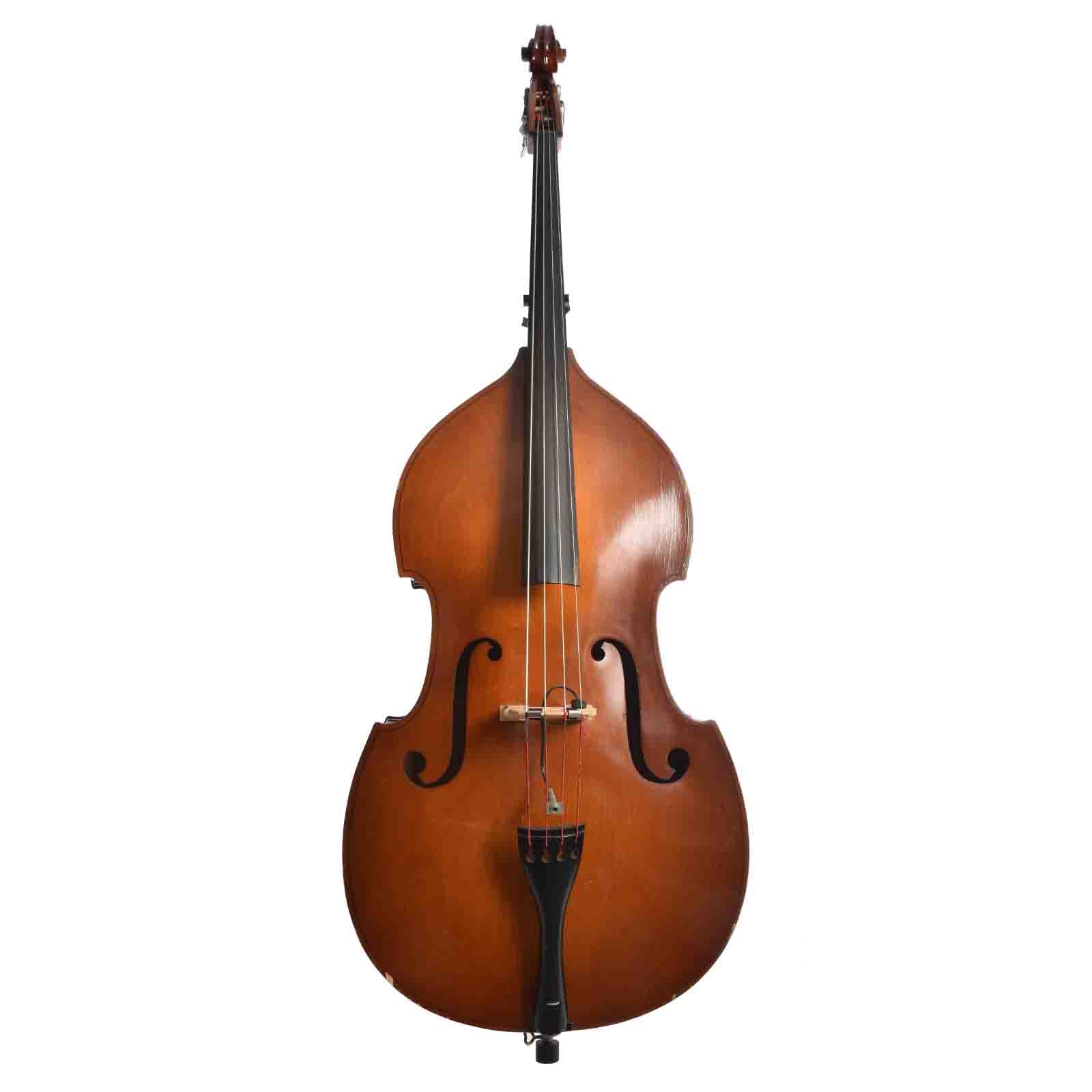 Full front of Gustav Meinel 3/4 Upright Bass (1974)