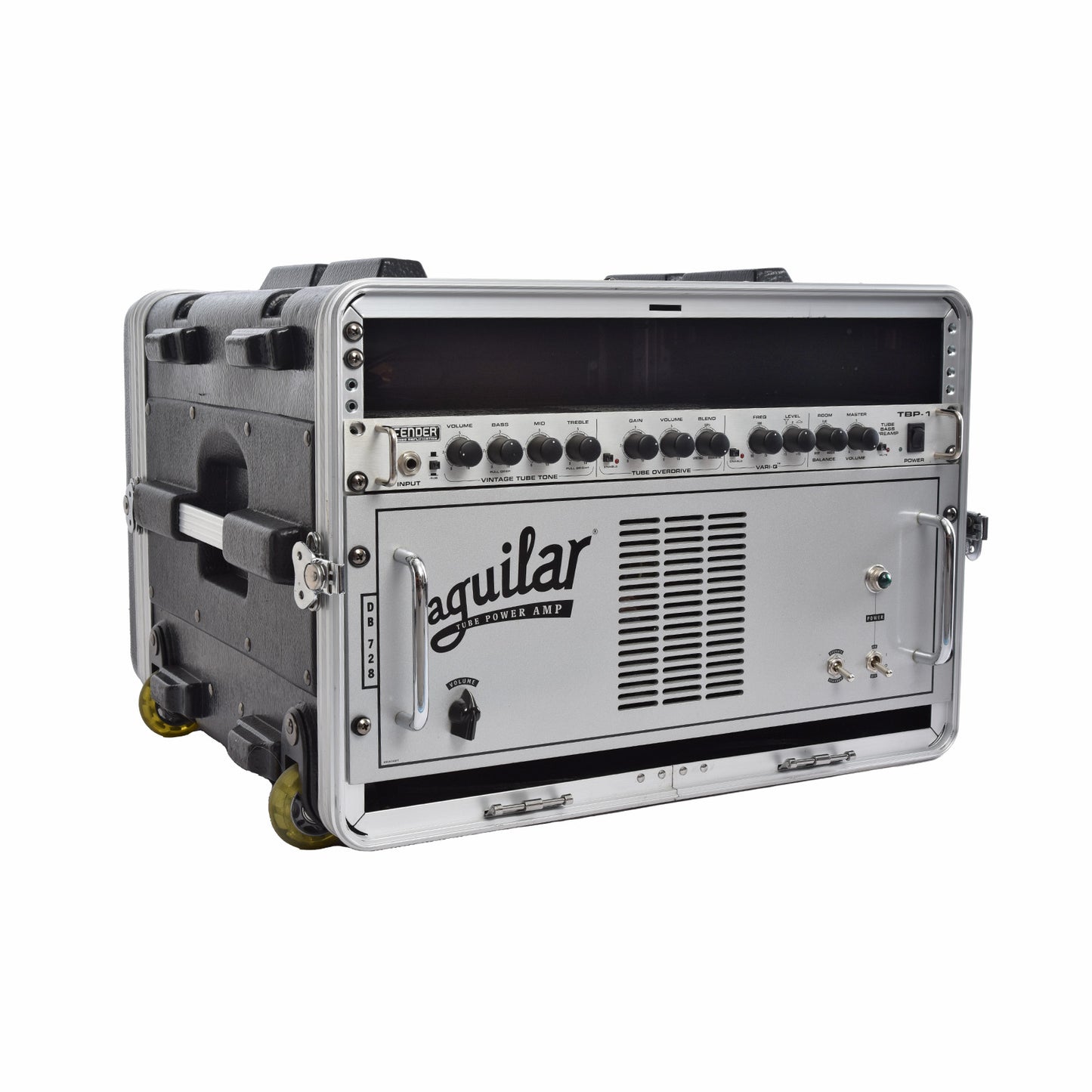 Front and side of Fender/Aguilar Monster Bass Head