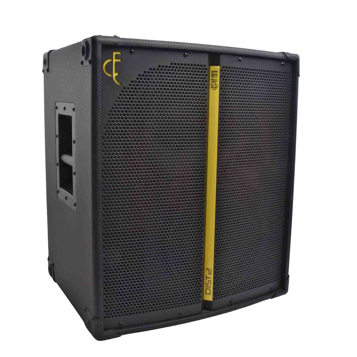 Full front and side of Epifani DIST-2 Bass Cab