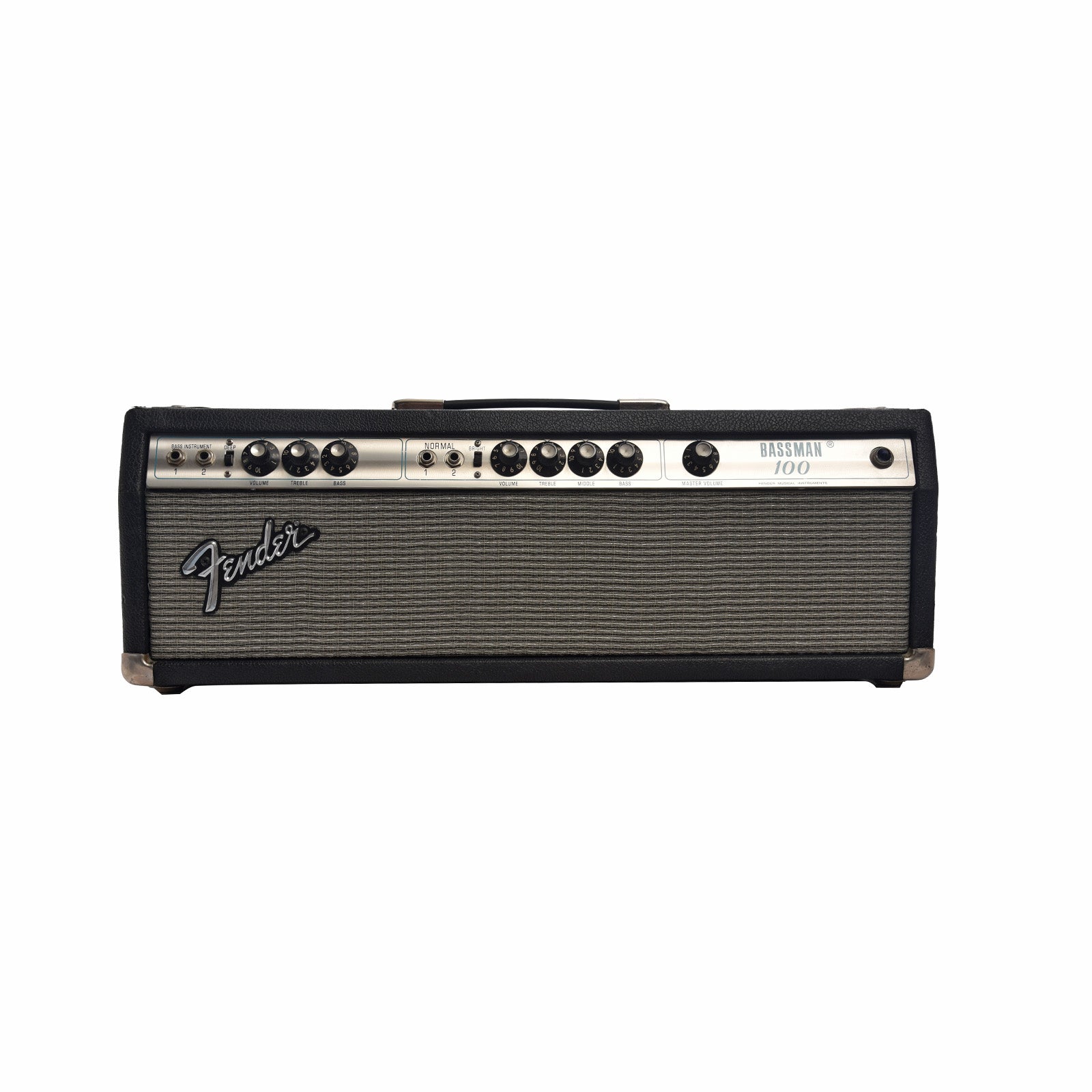 Front of Fender Bassman 100 Bass Head